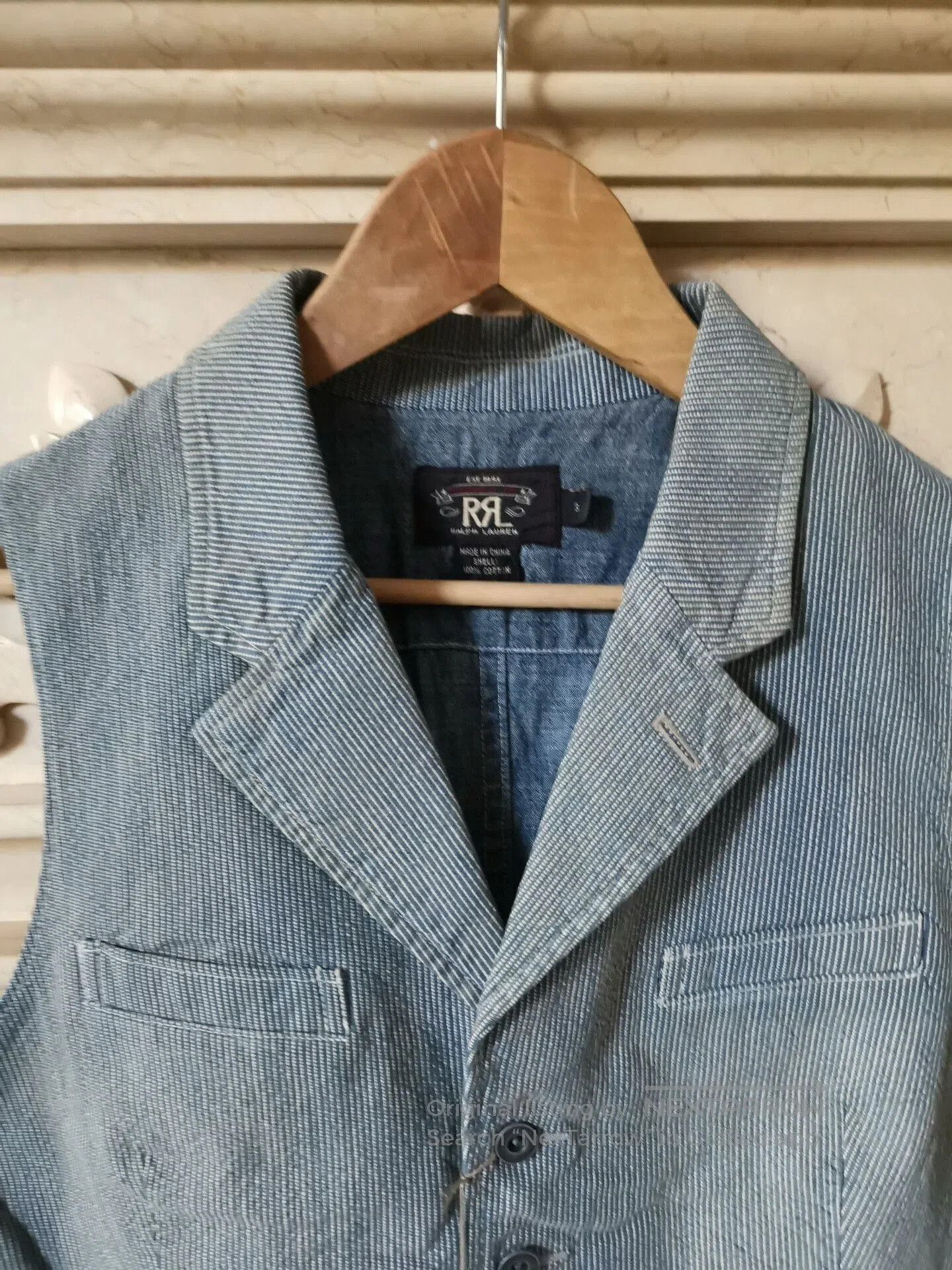 RRL Ralph Lauren RRL Double RL Indigo Dyed Vest. Size US S / EU 44-46 / 1 - 8 Thumbnail