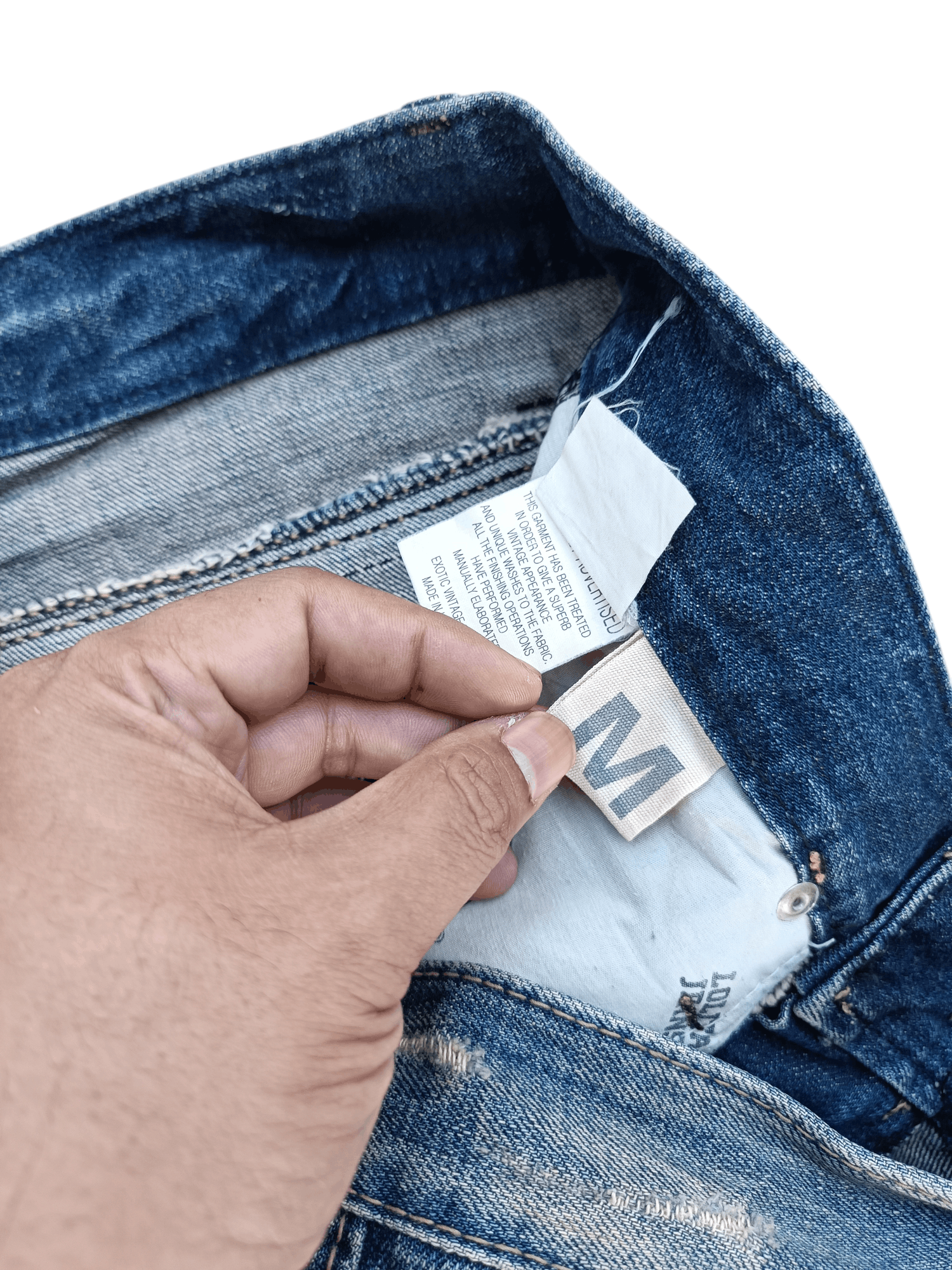 Designer FLARED💥 LOLITA JEANS DISTRESSED WHISKERS DENIM Size US 32 / EU 48 - 18 Thumbnail
