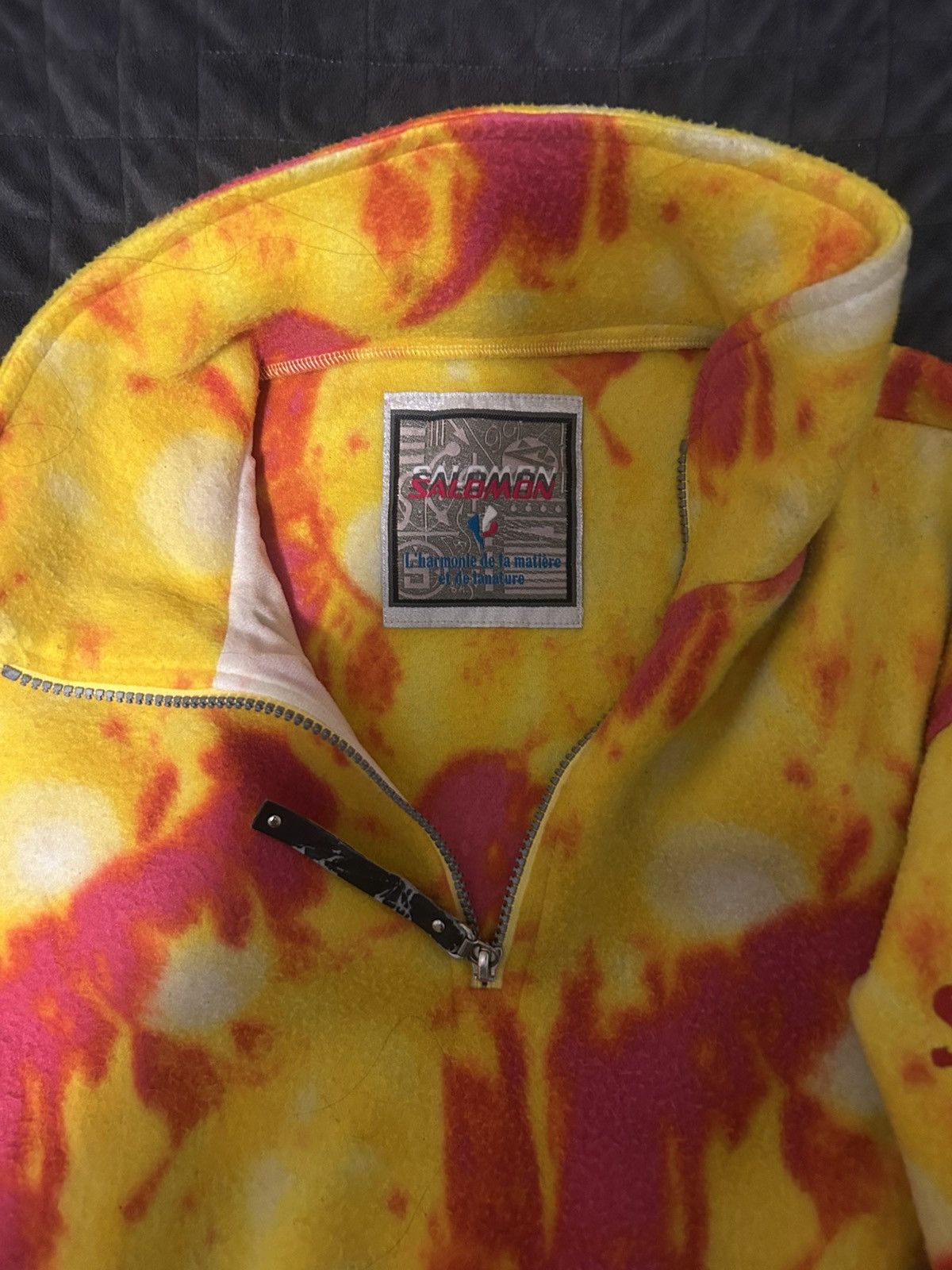 Salomon 90s SALOMON Marble Pattern Fleece Jacket Salomon Size US M / EU 48-50 / 2 - 2 Thumbnail