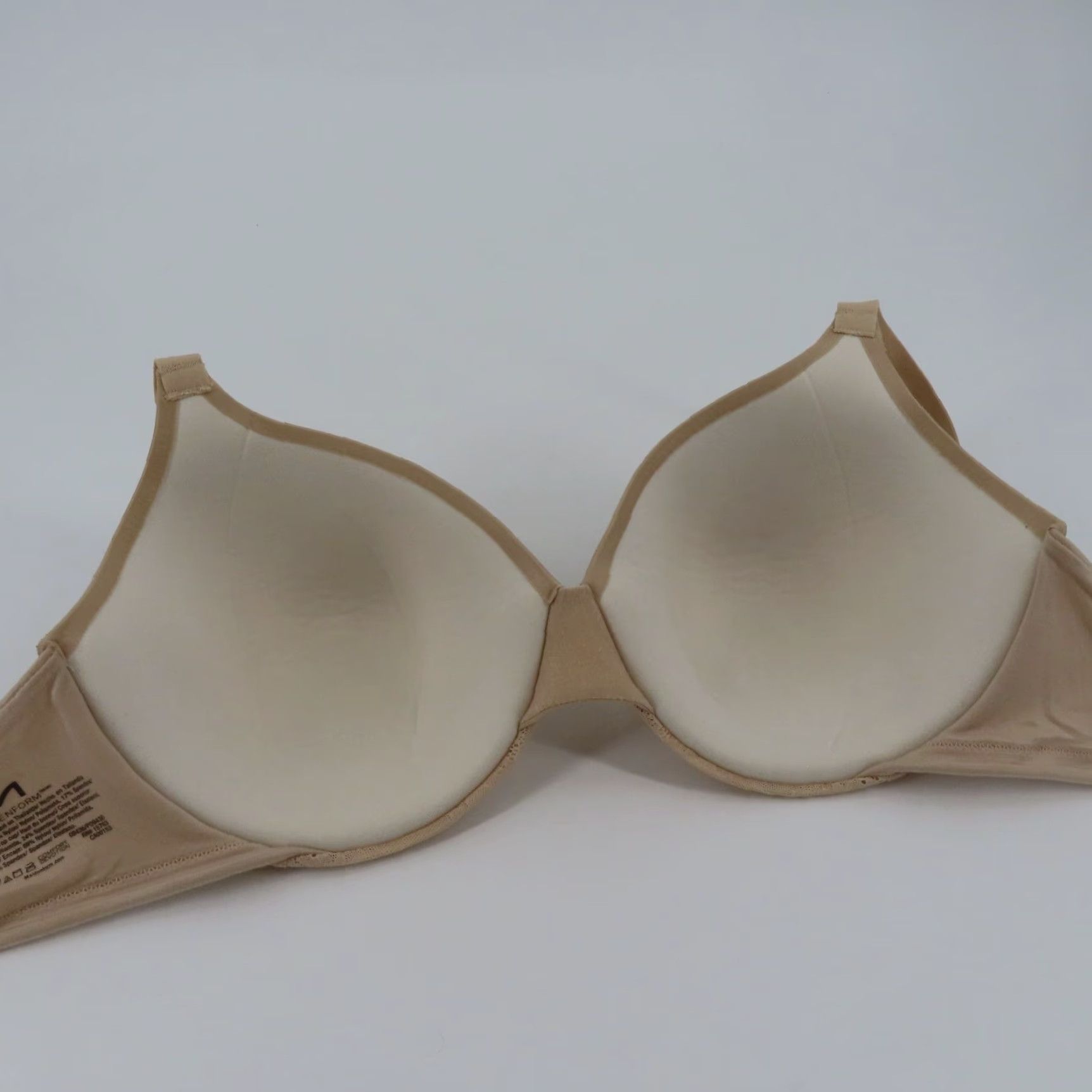 Vintage Maidenform Bra 38C Comfort Devotion Beige Underwire Padded T-Shirt Style 09436 Womens Size ONE SIZE - 7 Thumbnail