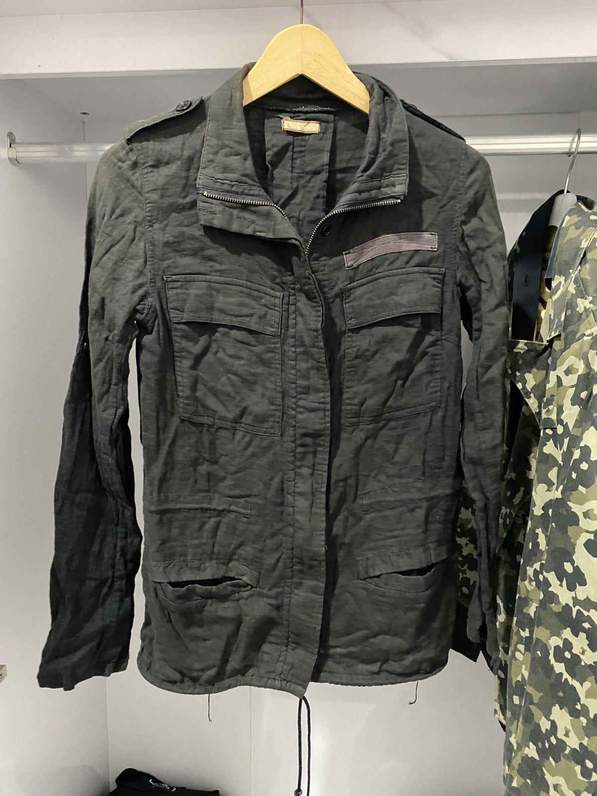 If Six Was Nine Japanese Linen Jacket Vkei 2000s Army Styled goa fuga Size US L / EU 52-54 / 3 - 1 Thumbnail