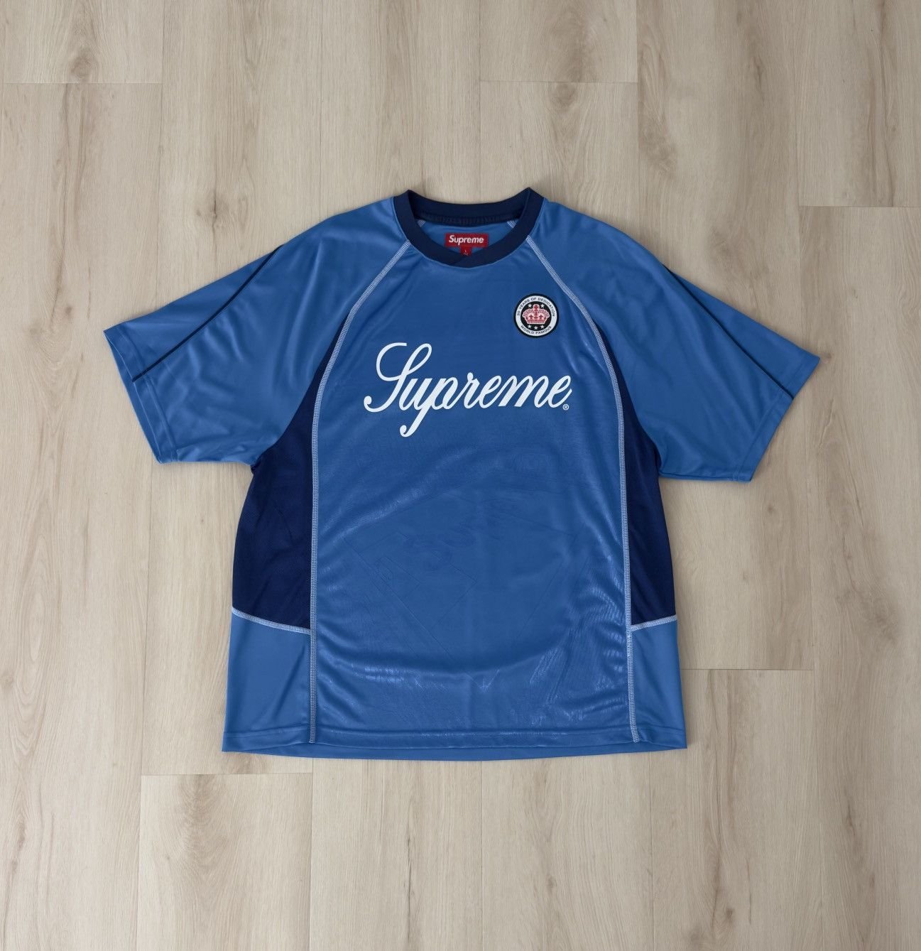 ウェア Supreme 24SS Jauquard Soccer Jersey Blue Supreme Supreme Jaquard Soccer Jersey SS24 Blue Size XL | Grailed