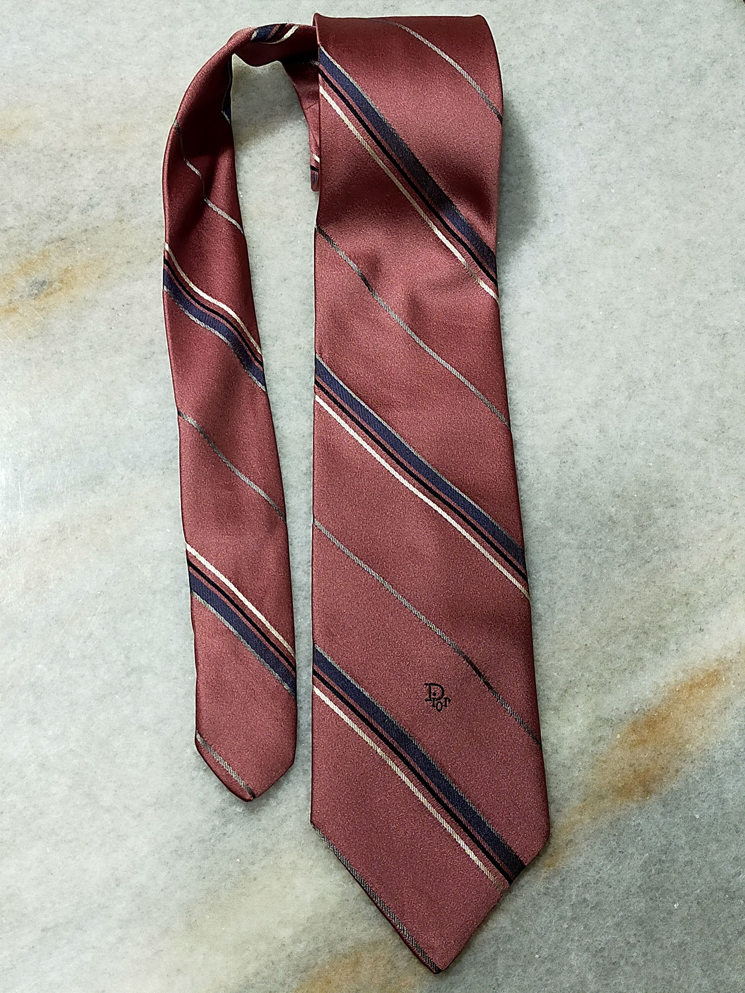 Christian Dior Monsieur × Designer CHRISTIAN DIOR MONSIEUR LUXURY PEACH SILK TIE Size ONE SIZE - 1 Thumbnail
