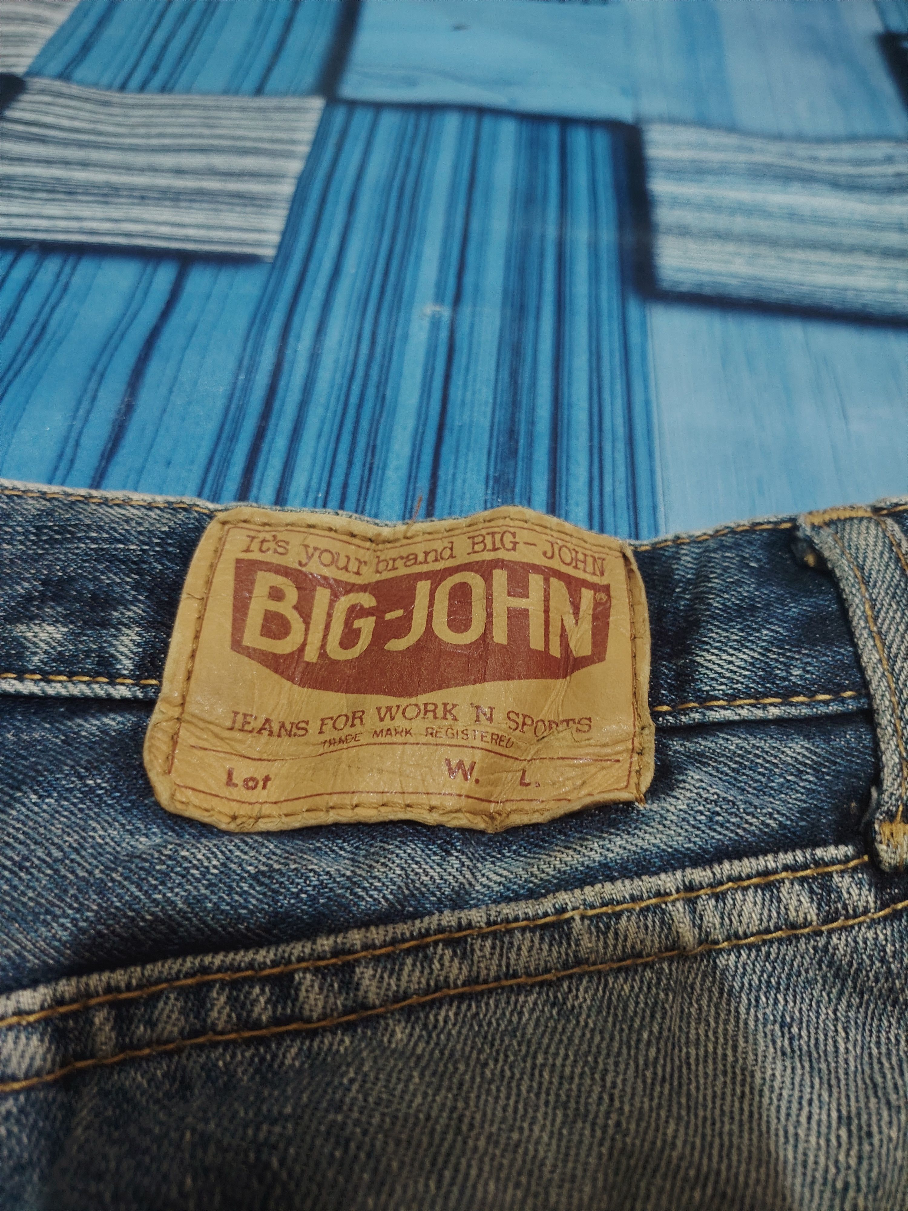 Big John Japanese Big John Distressed Jeans Baggy Style Size US 33 - 13 Thumbnail
