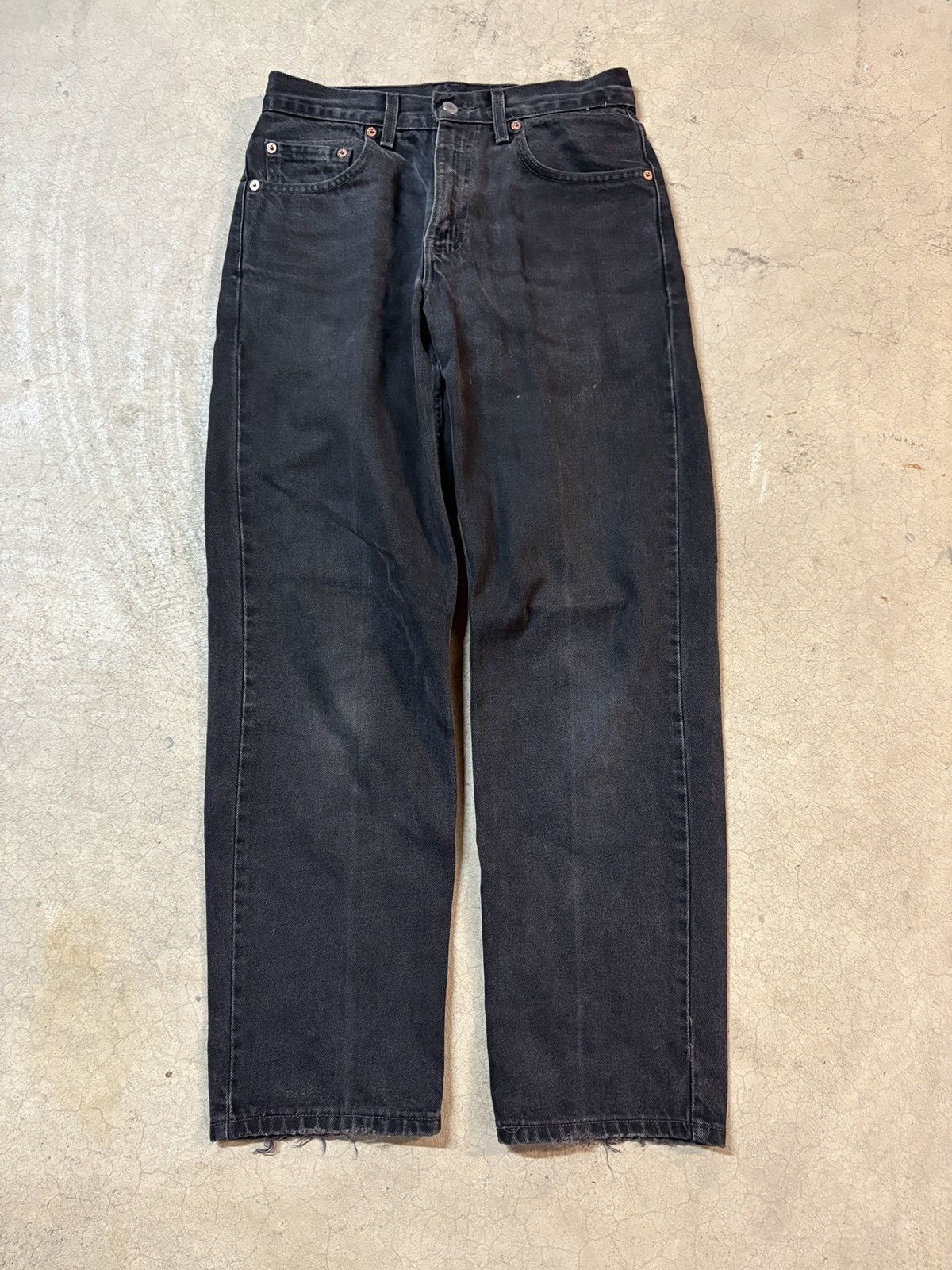 Levi's VTG 90s Levi’s 550 Jeans Denim Faded Black Relaxed Fit 30x30 Size US 30 / EU 46 - 1 Thumbnail