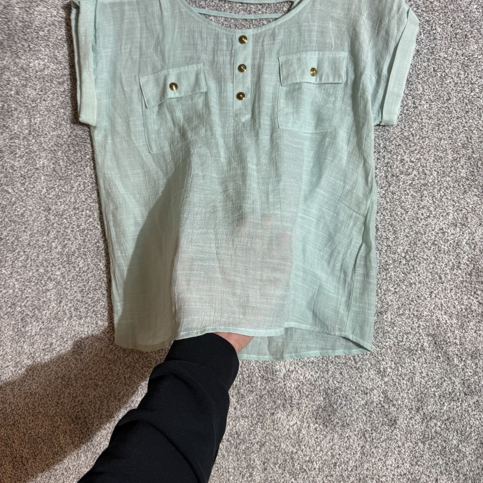 Other Boho Top Womens M Romantic Gauzy Textured Coastal Beachy Size M / US 6-8 / IT 42-44 - 2 Thumbnail