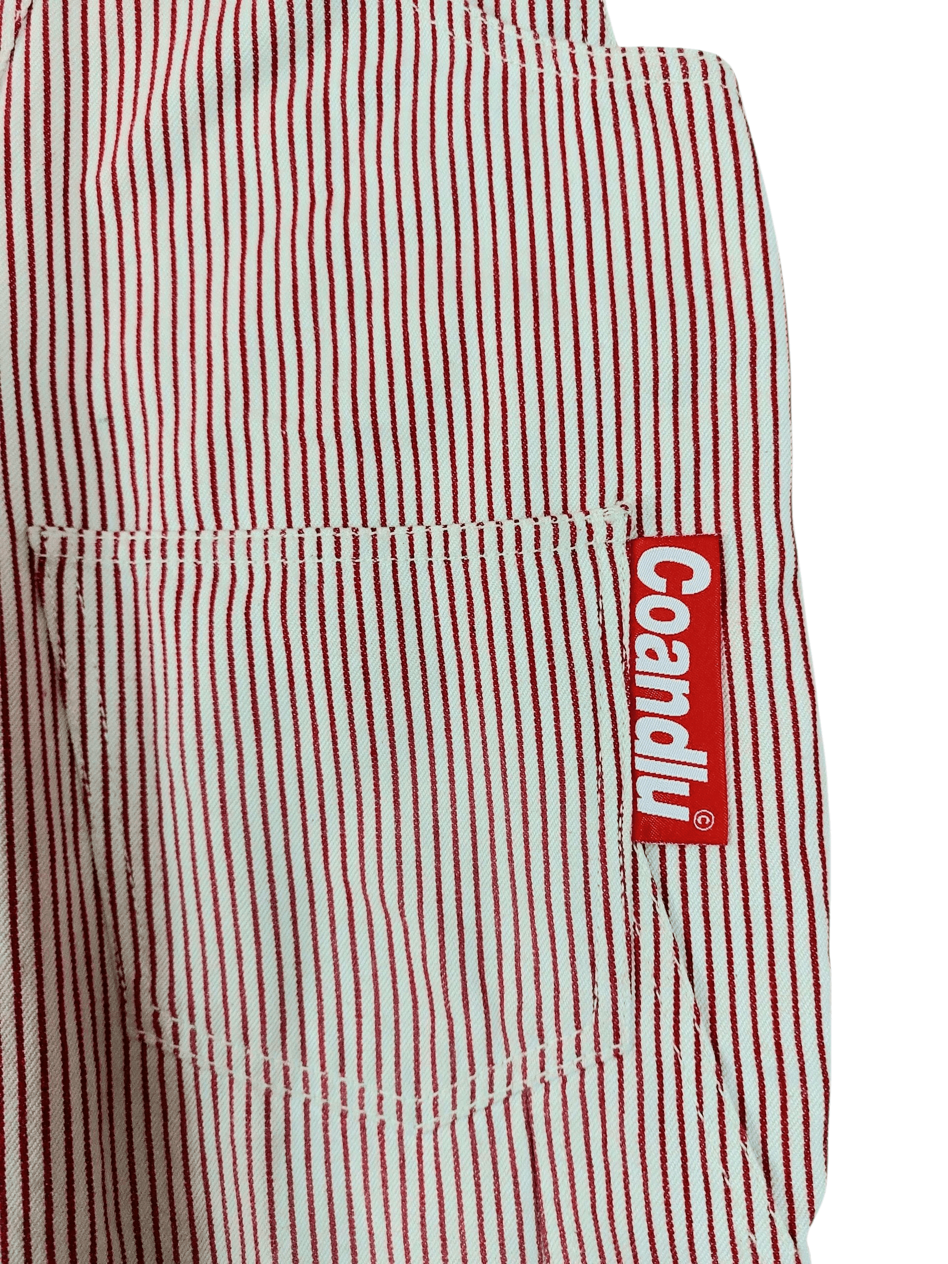 Vintage Rare 💥 Co and Lu 90's Hickory Stripe Big Logo Overalls Size 31" - 12 Thumbnail