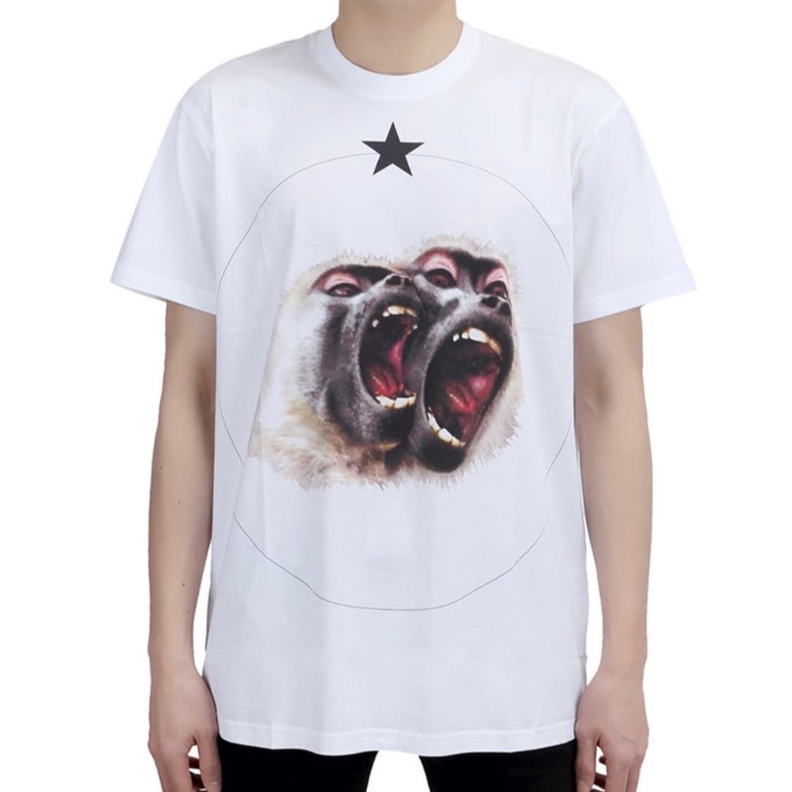 Givenchy Givenchy White Screaming Monkeys Tee Size US XL / EU 56 / 4 - 1 Thumbnail