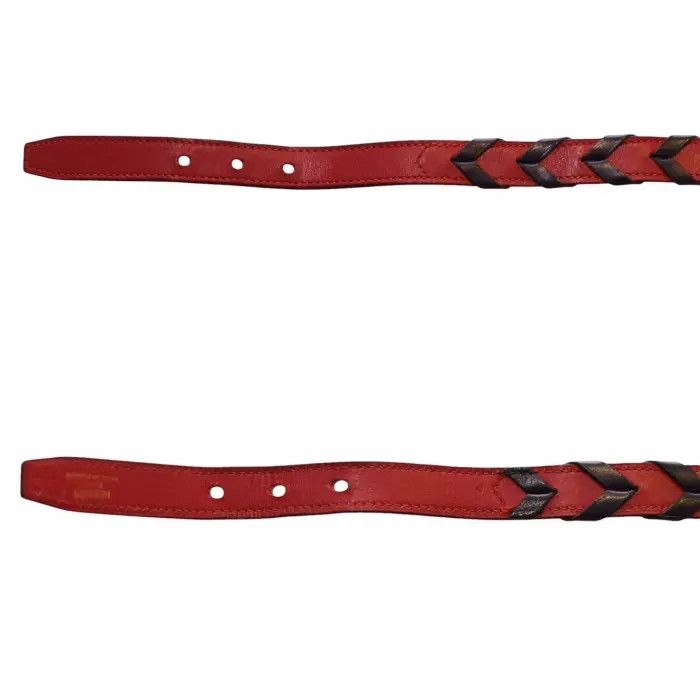 Hermes Hermes Red & Black Women's Waist Belt Size ONE SIZE - 3 Thumbnail