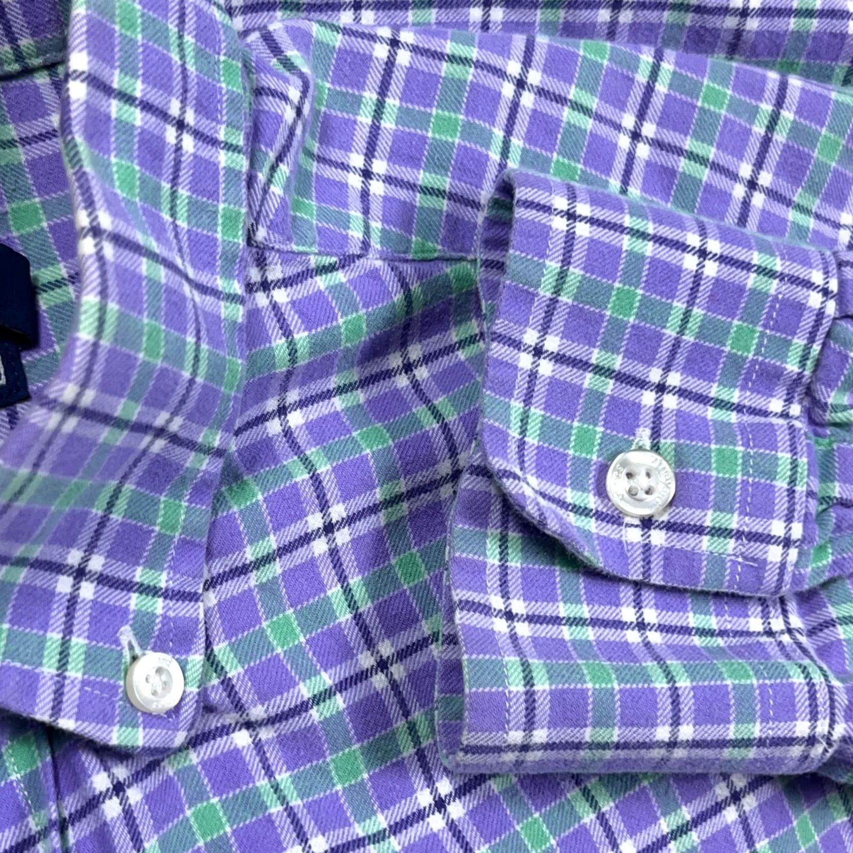 Vineyard Vines Vineyard Vines Shirt Men Large Slim Purple Plaid Flannel Button Up Whale Shirt Size US L / EU 52-54 / 3 - 7 Thumbnail