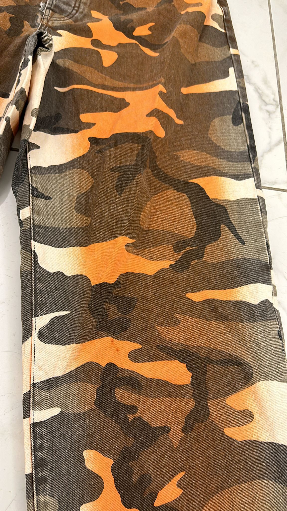 Stussy Stüssy Dye Big Ol Spray Jeans Orange Camo Size 34 Size US 34 / EU 50 - 7 Thumbnail
