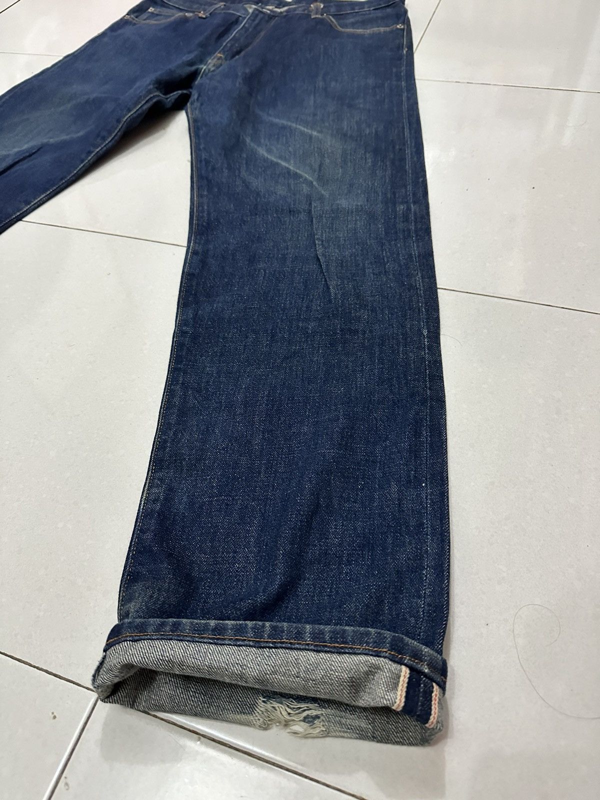 Electric Cottage VTG EC Good Enough Selvedge Distress Denim Size US 36 / EU 52 - 7 Thumbnail