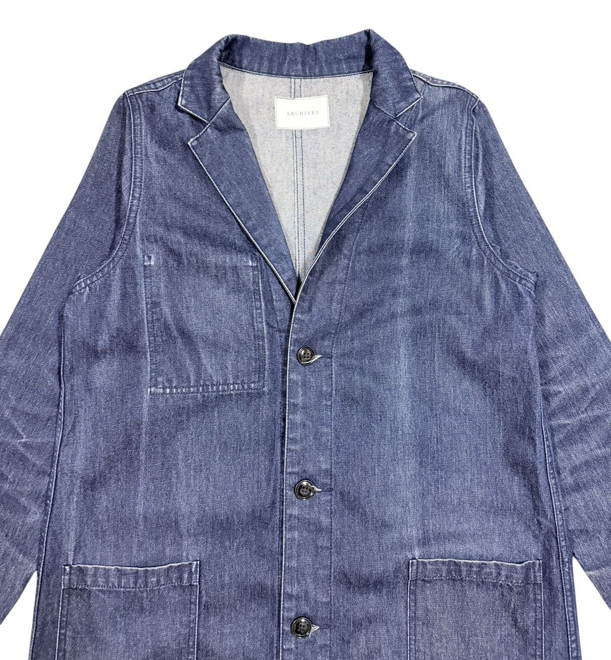 If Six Was Nine Vtg🔥Archives Japanese Indigo Denim Longcoat Jacket Size US M / EU 48-50 / 2 - 4 Thumbnail