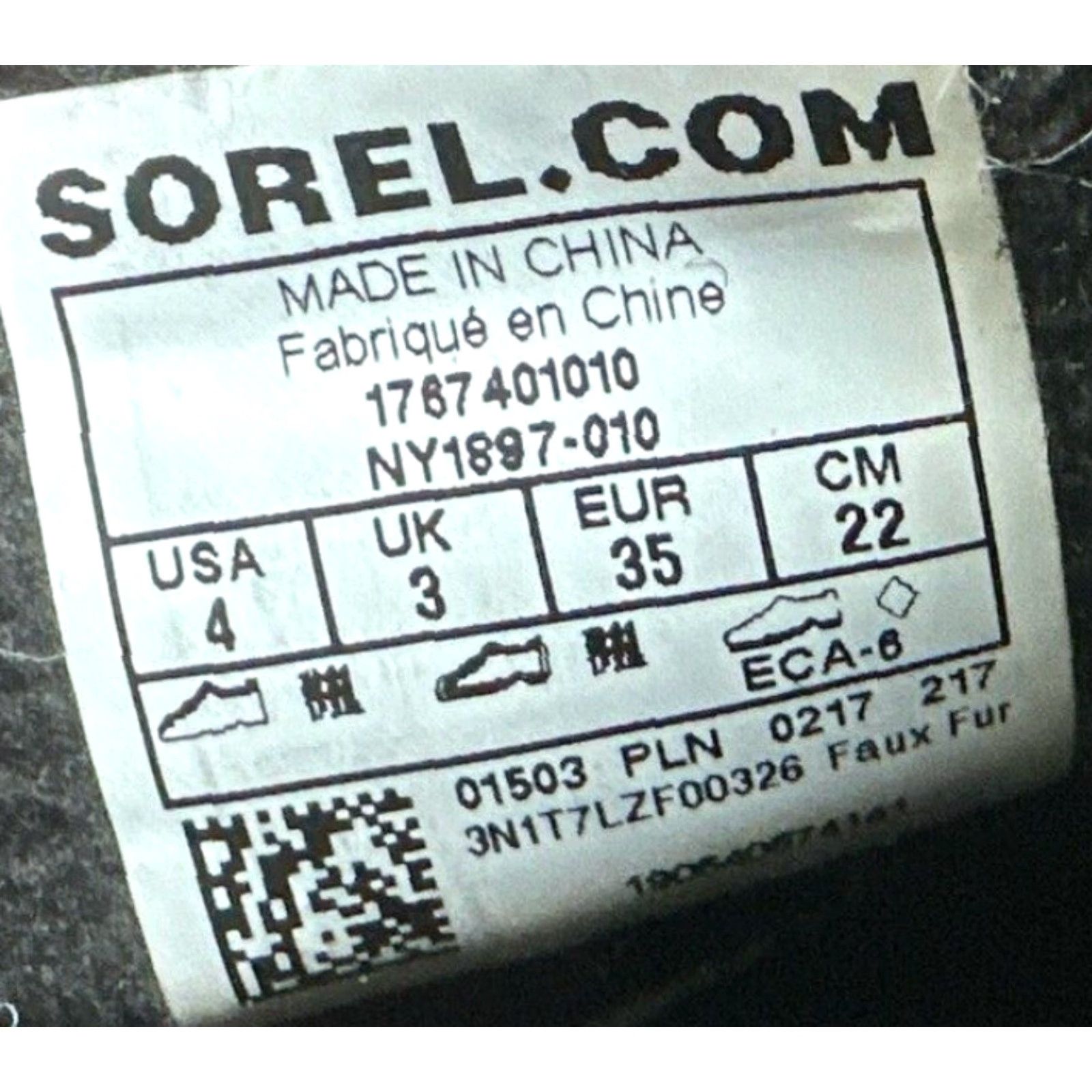 SOREL Sorel Whitney Boots Womens 4 Black Short Lace Snow Faux Fur Lined Bootie Winter Women Adjustable Lined Shoes Size 27" / US 4 / IT 40 - 6 Thumbnail