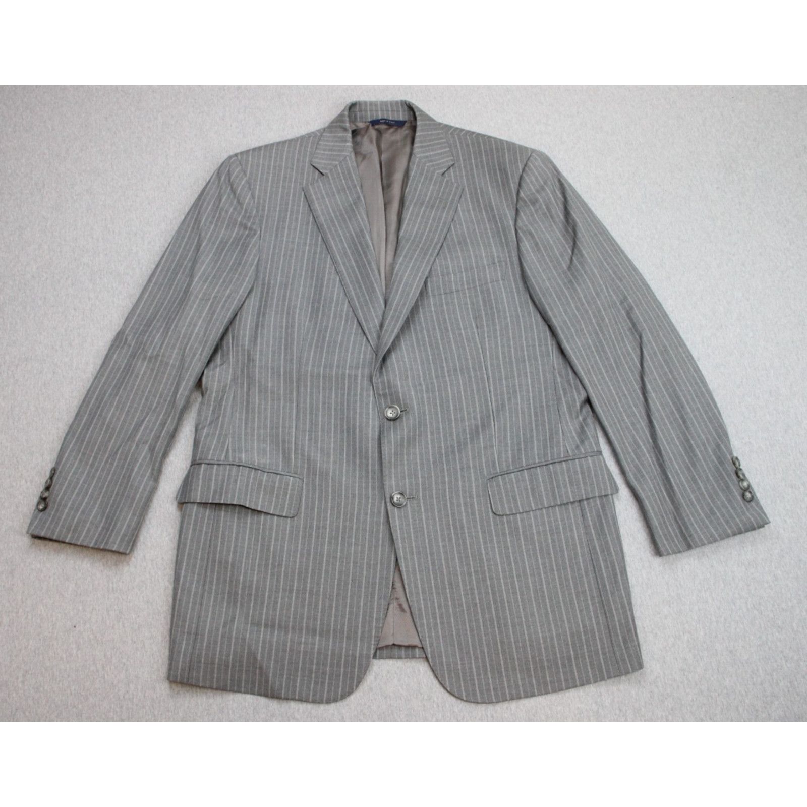 Brooks Brothers Brooks Brothers Blazer Men 41R Gray Striped Wool 1818 Regent Size 40R - 1 Thumbnail