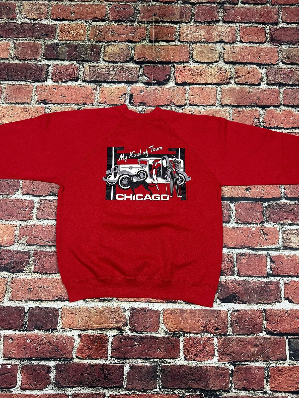 Tultex Vintage Chicago My Kind of Town Sweatshirt 1989 Gangster Size US L / EU 52-54 / 3 - 6 Thumbnail