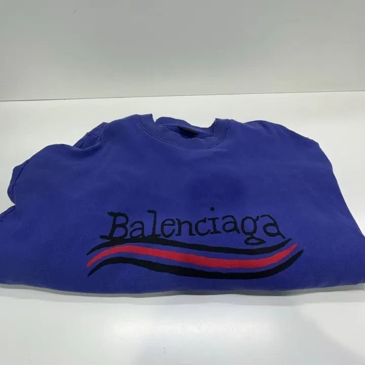 Balenciaga Balenciaga Balenciaga SS23 Logo Print Purple Sweatshirt -2 Size US M / EU 48-50 / 2 - 4 Thumbnail