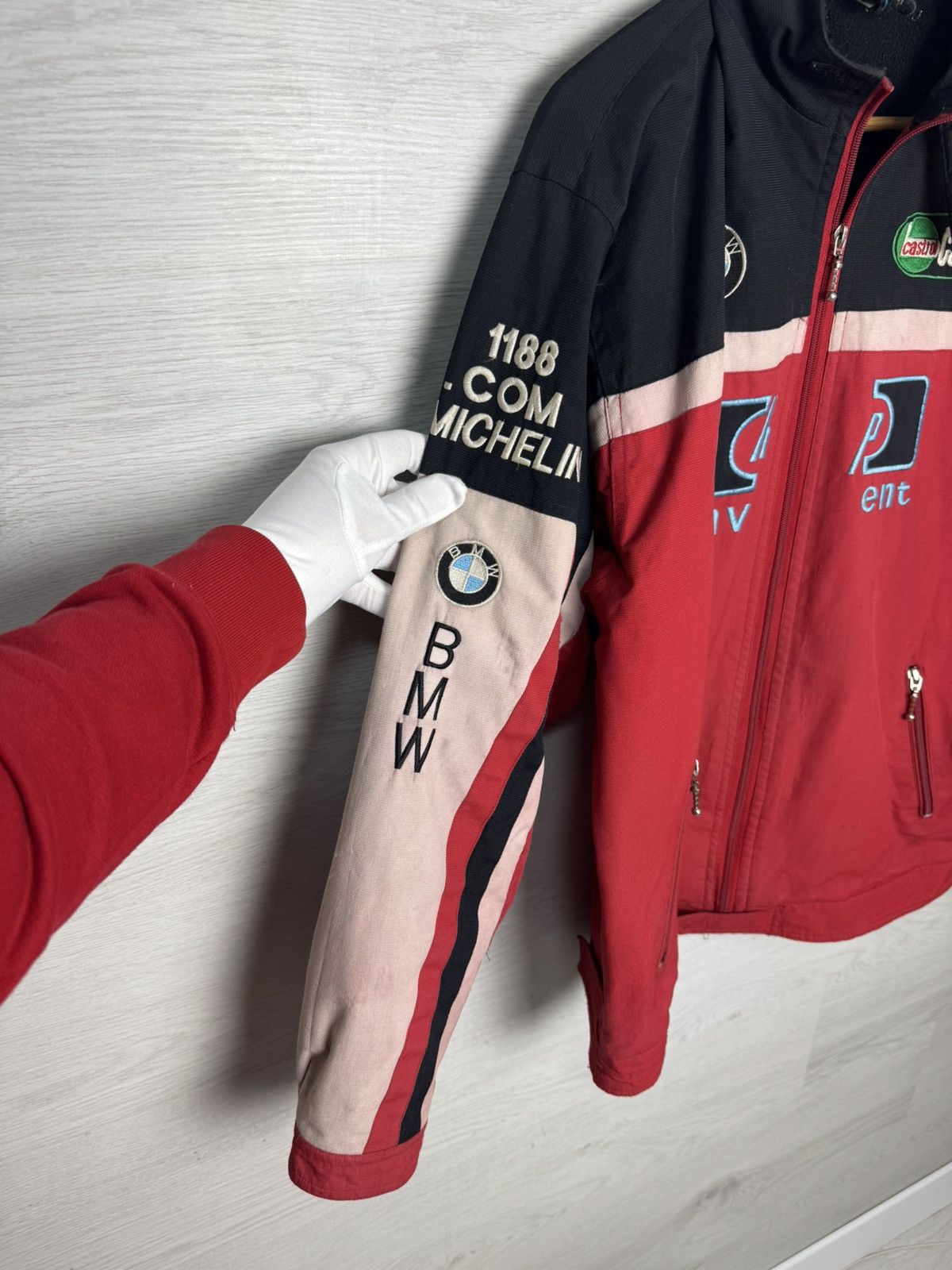 BMW BMW Williams Racing F1 Formula Uno Jacket Red Vintage Size US L / EU 52-54 / 3 - 3 Thumbnail