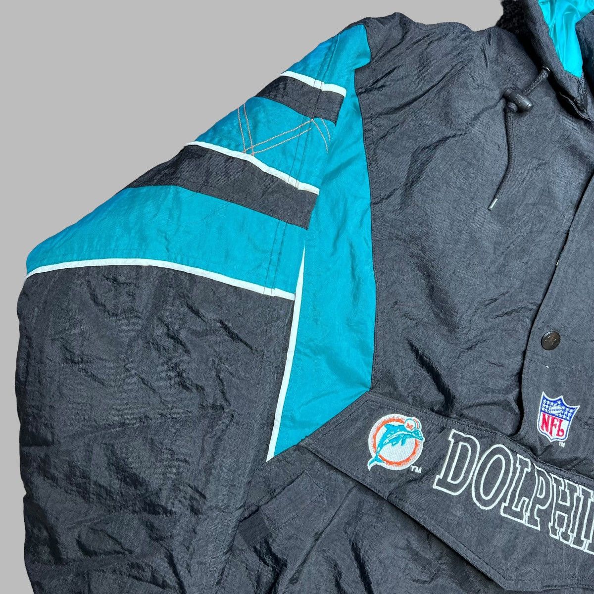 NFL × Starter × Vintage Vintage 1990s NFL Miami Dolphins Starter Puffer Jacket Size US L / EU 52-54 / 3 - 18 Thumbnail