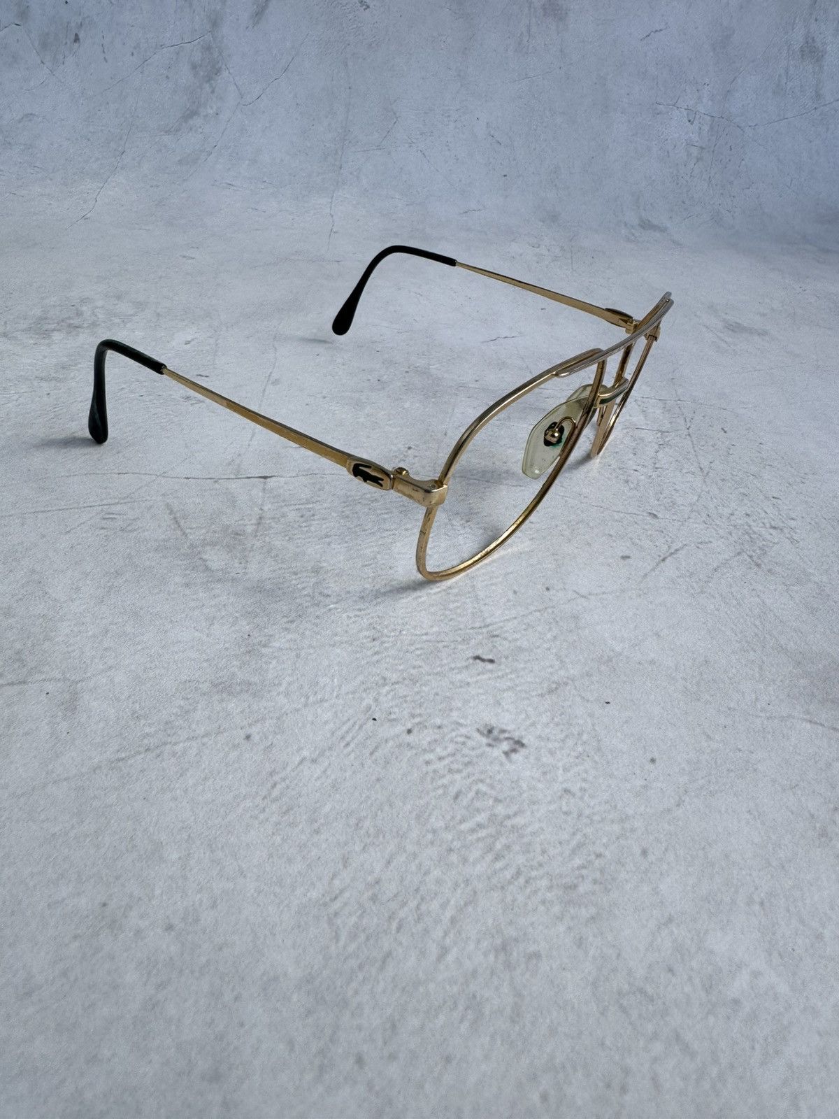 Lacoste Lacoste Vintage Gold Metal Eyeglasses Frame Metal No Lenses Size ONE SIZE - 3 Thumbnail