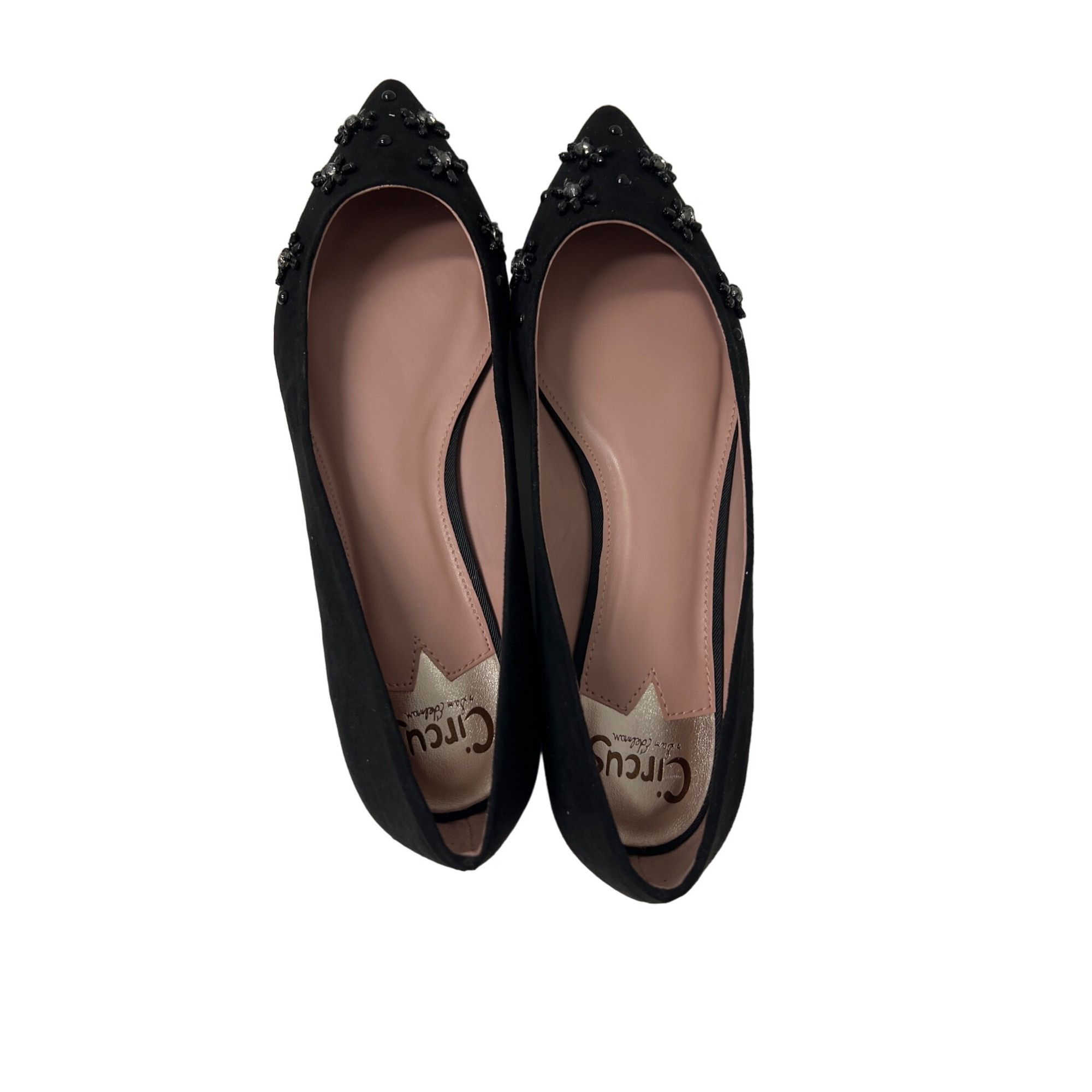 Sam Edelman Circus By Sam Edelman Black Velvet Flats With Rhinestone & S Size US 7.5 / IT 37.5 - 10 Thumbnail