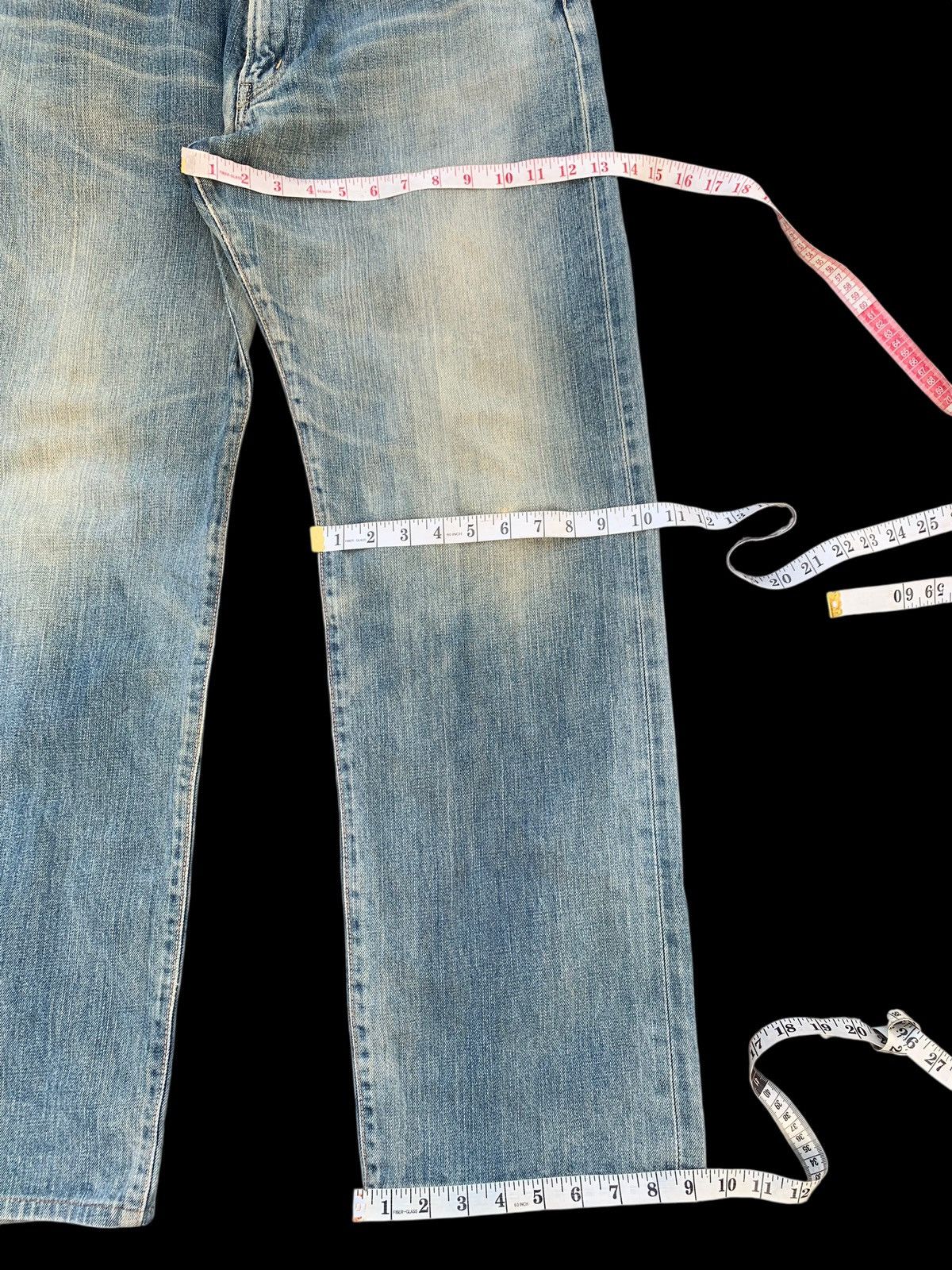 Kapital VINTAGE EDWIN 505 SELVEDGE FADED&RUSTY DISTRESSED DENIM Size US 28 / EU 44 - 16 Thumbnail