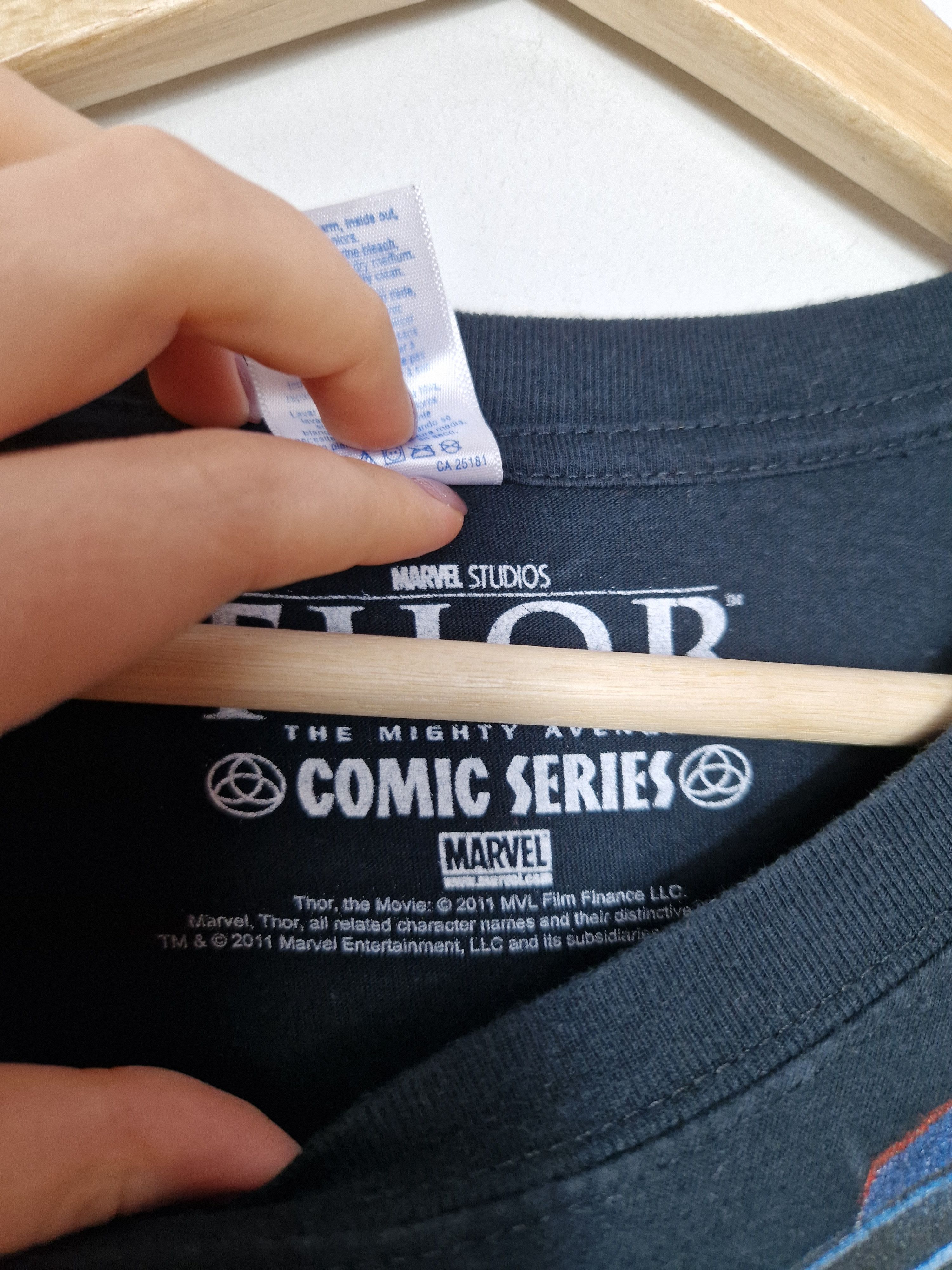 Anime × Marvel Comics × Vintage Marvel Comics Thor Avengers full printed 2011 promo tee Size US L / EU 52-54 / 3 - 6 Thumbnail