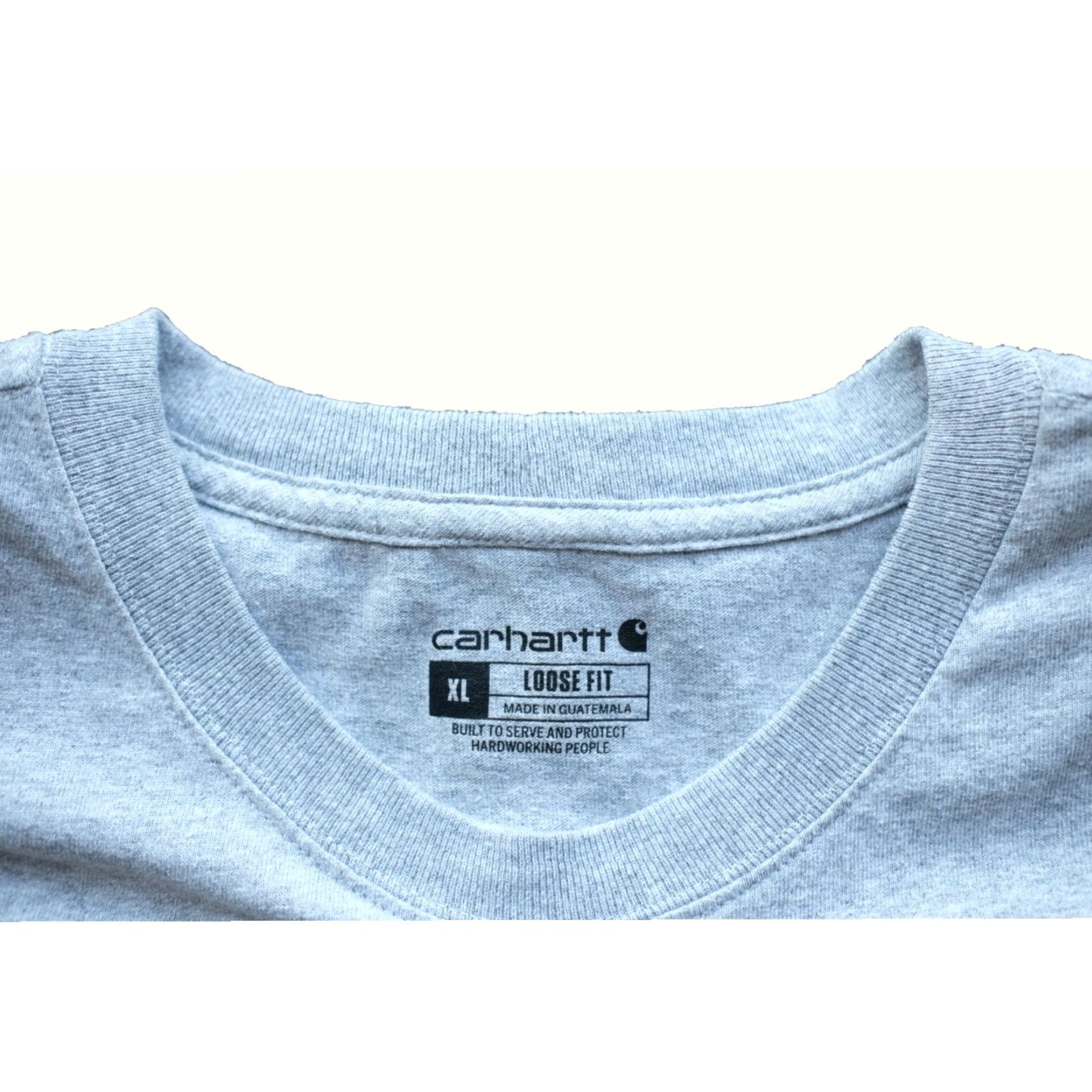 Carhartt VINTAGE Carhartt T-Shirt Gray XL Crew Neck Short Sleeve Puff Graphic Print 90s Y2K Retro Workwear USA Mens Size US XL / EU 56 / 4 - 4 Thumbnail