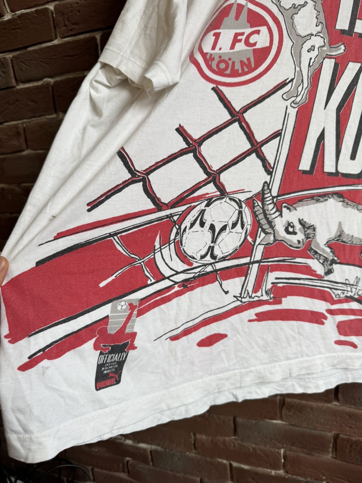 Puma Vintage Puma 1.FC Koln 90s Soccer Tshirt Jersey Blokecore Size US XXL / EU 58 / 5 - 3 Thumbnail