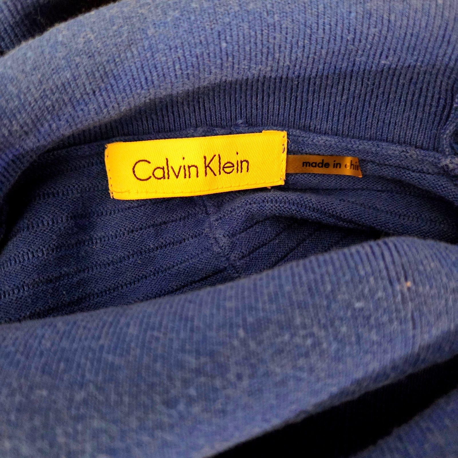 Calvin Klein Chic Blue Calvin Klein Performance Waffle-Knit Turtle Neck Size M / US 6-8 / IT 42-44 - 7 Thumbnail
