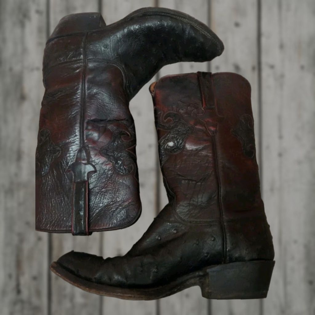 Lucchese Josephine Western Boots Women’s 9 Black Cherry Ostrich Leather Lucchese Josephine Western Boots Women’s 9 Black Cherry Ostrich Leather Odds