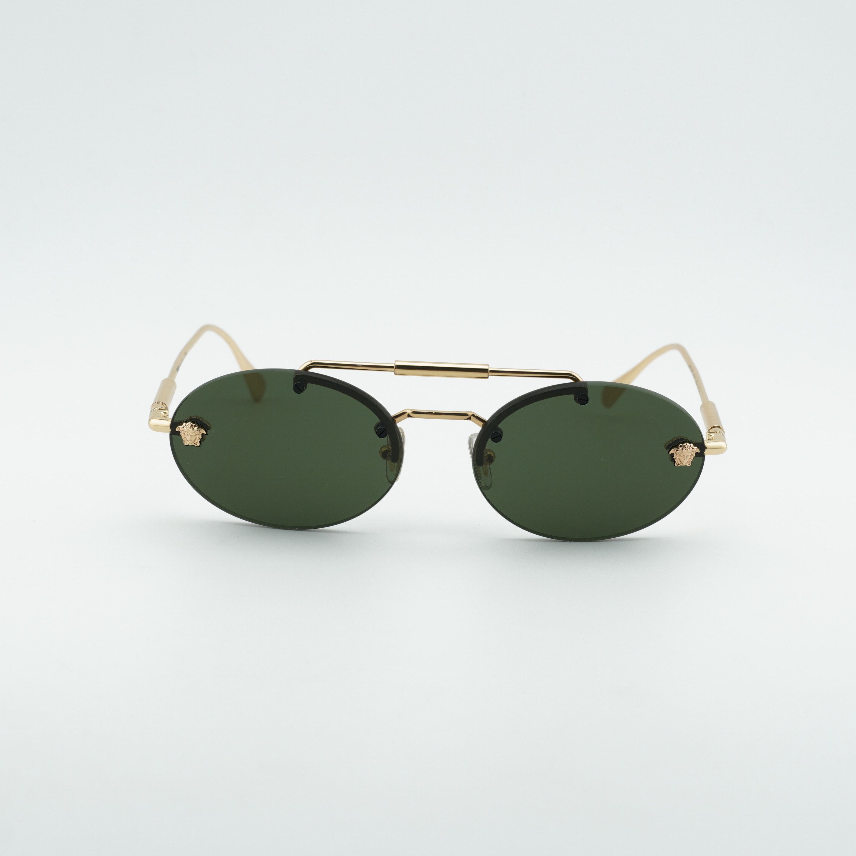 Versace Versace VE2295 1002/71 Sunglasses Gold Oval Frame Size ONE SIZE - 3 Thumbnail