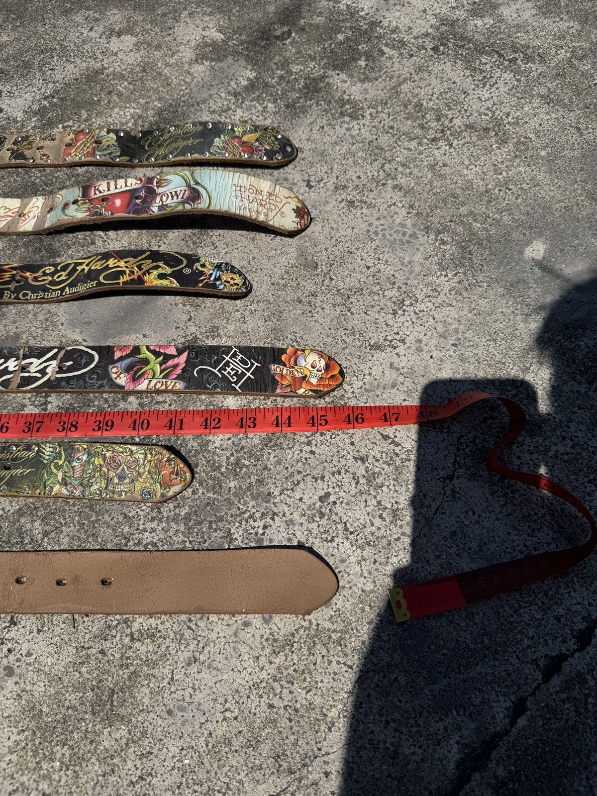 Ed Hardy × Vintage Ed Hardy X Christian Audigier Tattoo Art Leather Belts Size ONE SIZE - 19 Thumbnail