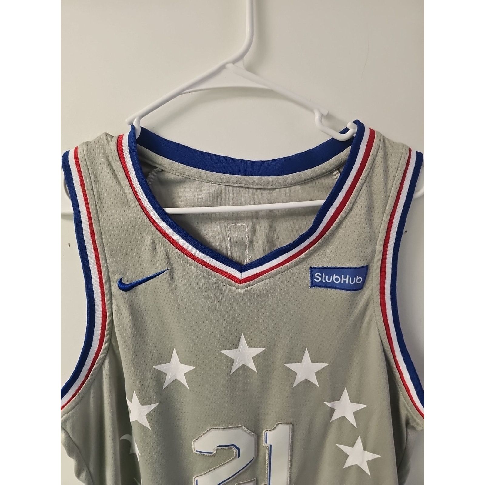 Nike Joel Embiid 76ers NBA Jersey 2019 Nike Swingman City Sz 48 Size US XL / EU 56 / 4 - 3 Thumbnail