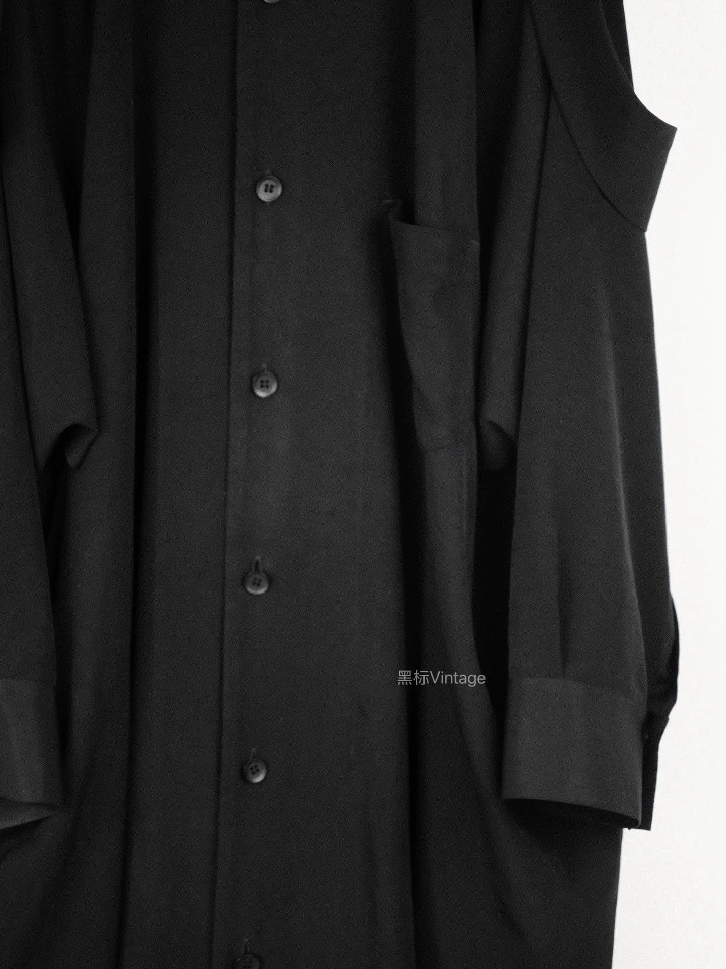 Yohji Yamamoto Yohji Yamamoto Vtg Triacetate Epaulet Shirtdress 9/10 Size XS / US 0-2 / IT 36-38 - 4 Thumbnail