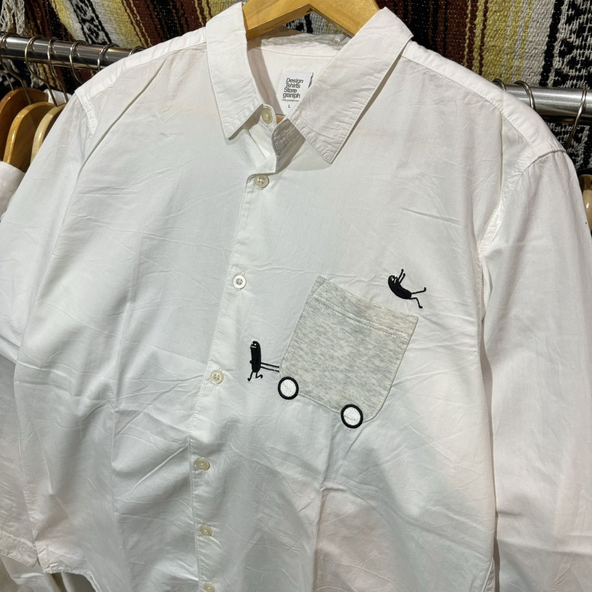 Designer × If Six Was Nine × Japanese Brand Rare Design Tshirts Graniph LS Shirt Size US L / EU 52-54 / 3 - 4 Thumbnail