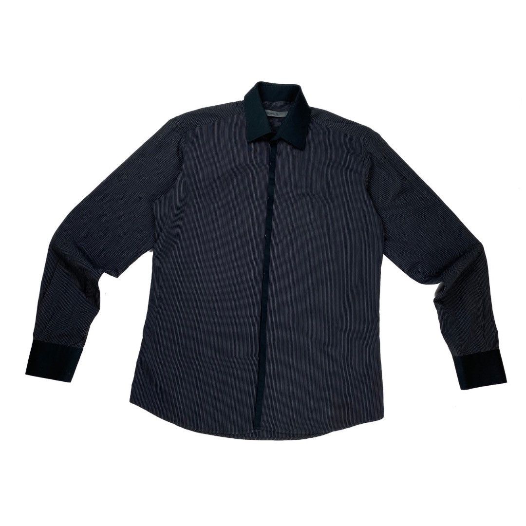 Karl Lagerfeld KARL LAGERFELD MEN STRIPED BUTTON UP SHIRT COTTON SIZE 39 Size US M / EU 48-50 / 2 - 1 Thumbnail