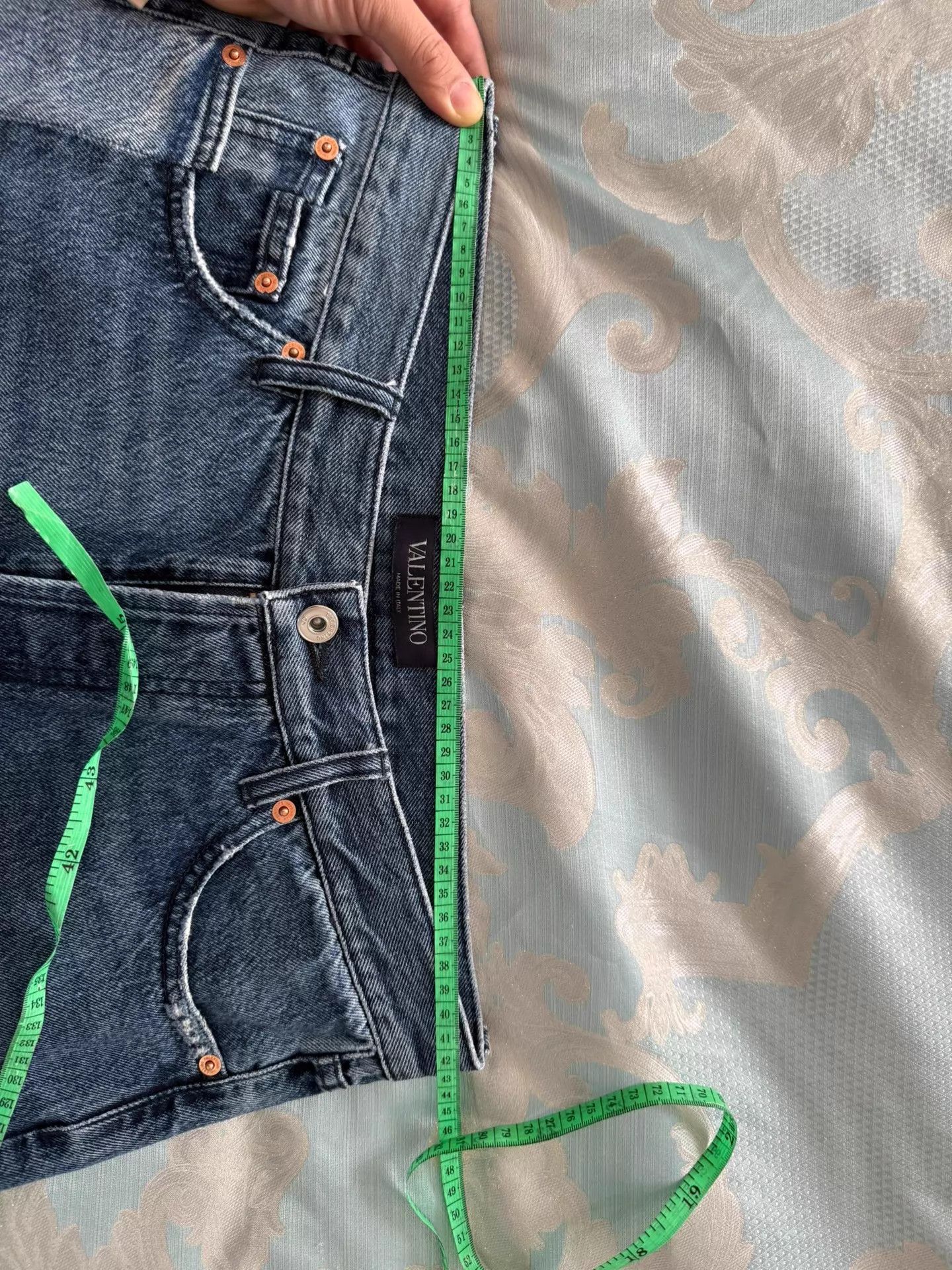Valentino Valentino Men's Color Blocked Straight Jeans 33 Size US 33 - 7 Thumbnail