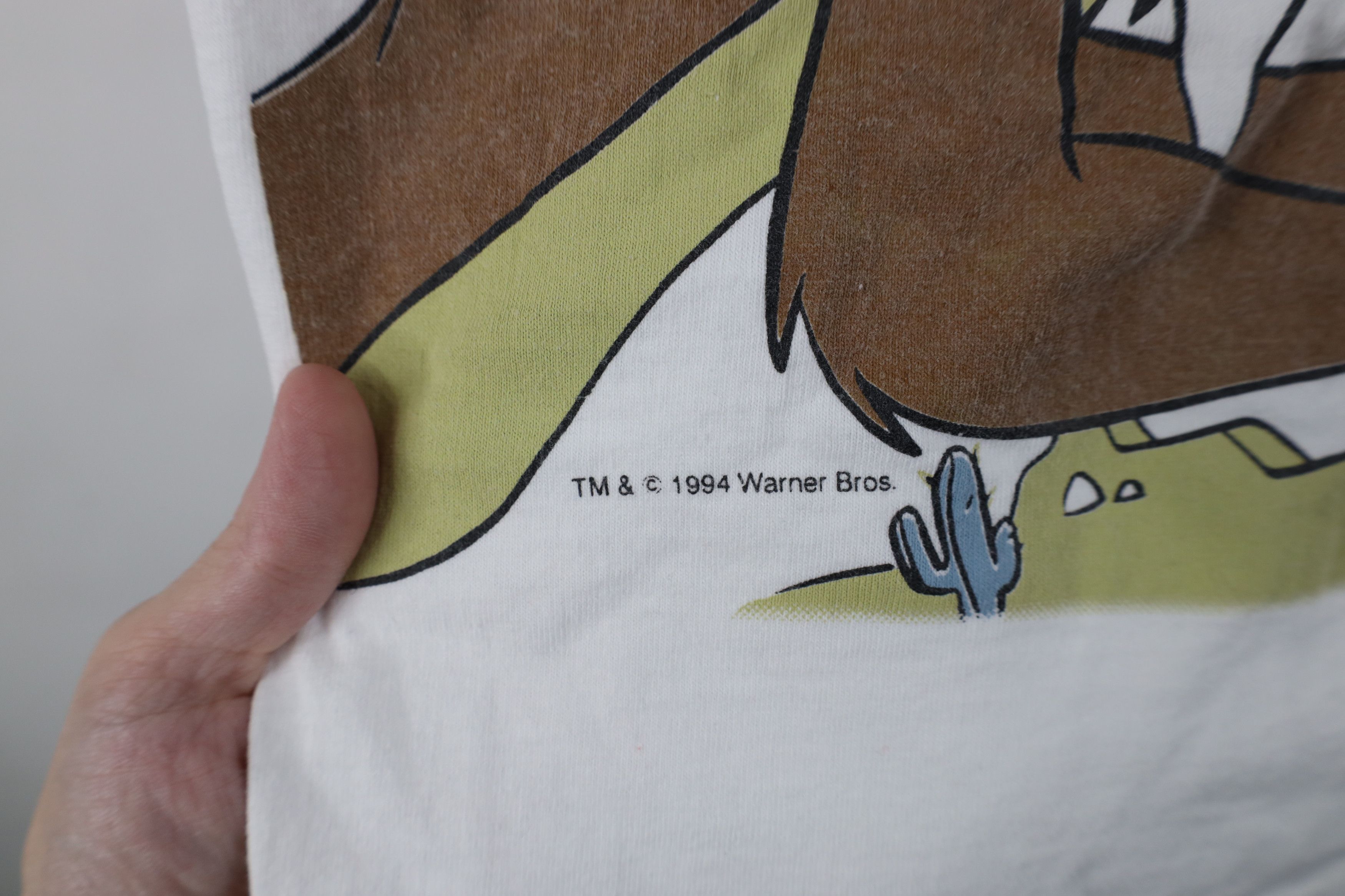 Vintage Vintage 90s Warner Bros E Coyote Road Runner T-Shirt USA Size US M / EU 48-50 / 2 - 11 Thumbnail