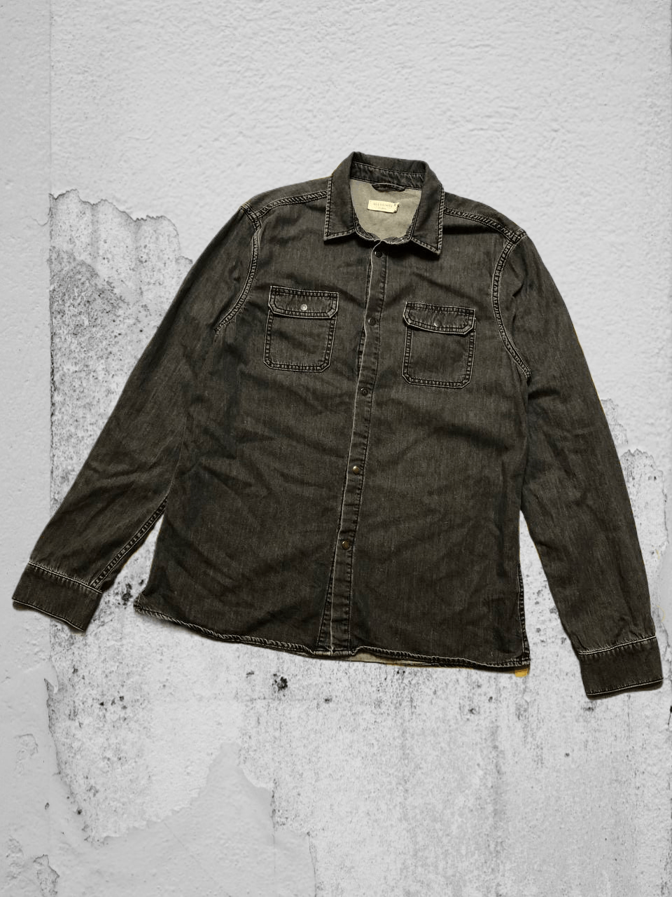 Allsaints vintage denim shirts Allsaints Streetwear Y2K Size US XL / EU 56 / 4 - 1 Thumbnail
