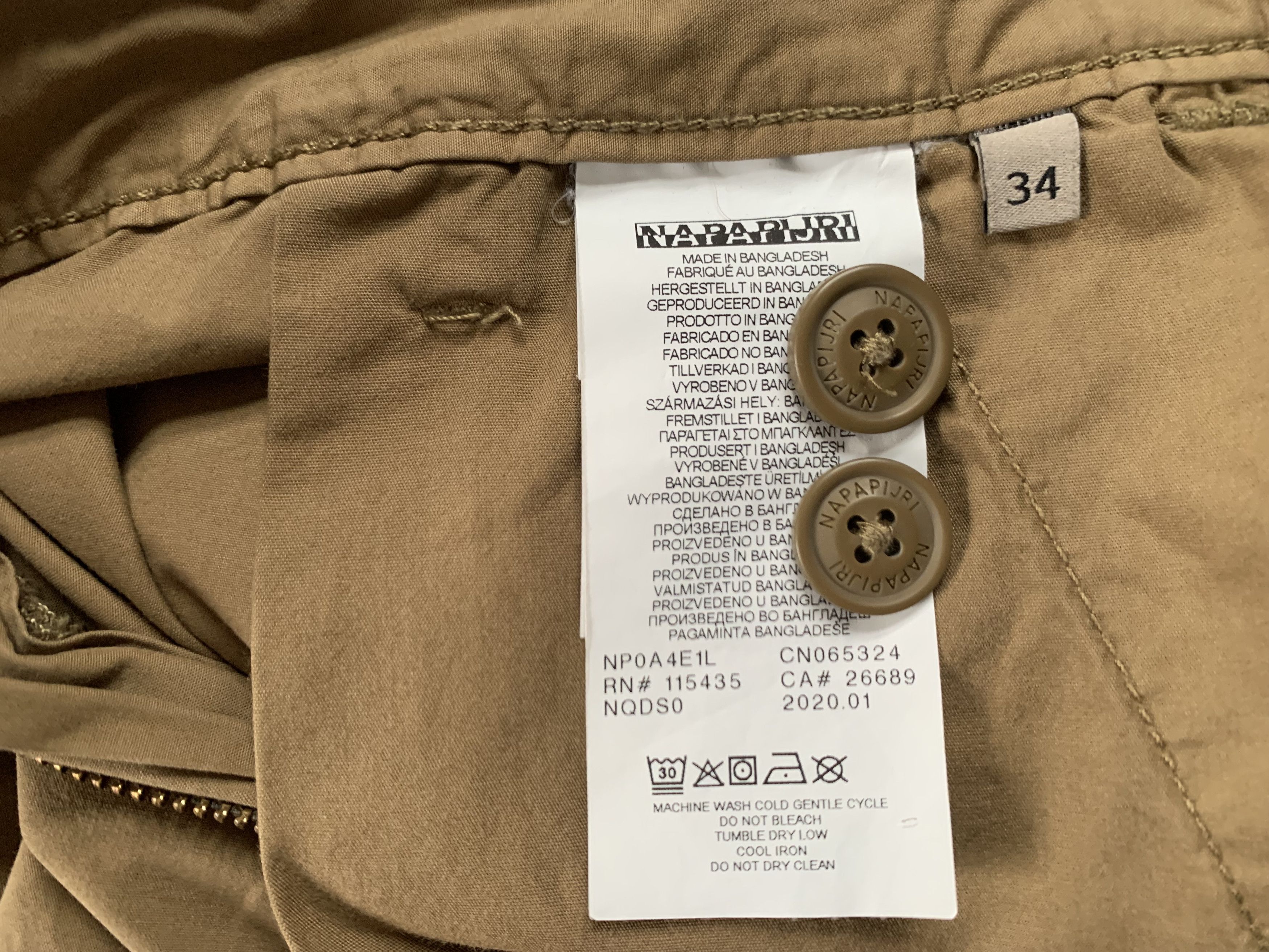 Napapijri Napapijri Cotton Basic Khaki Casual Shorts Size US 34 / EU 50 - 10 Thumbnail