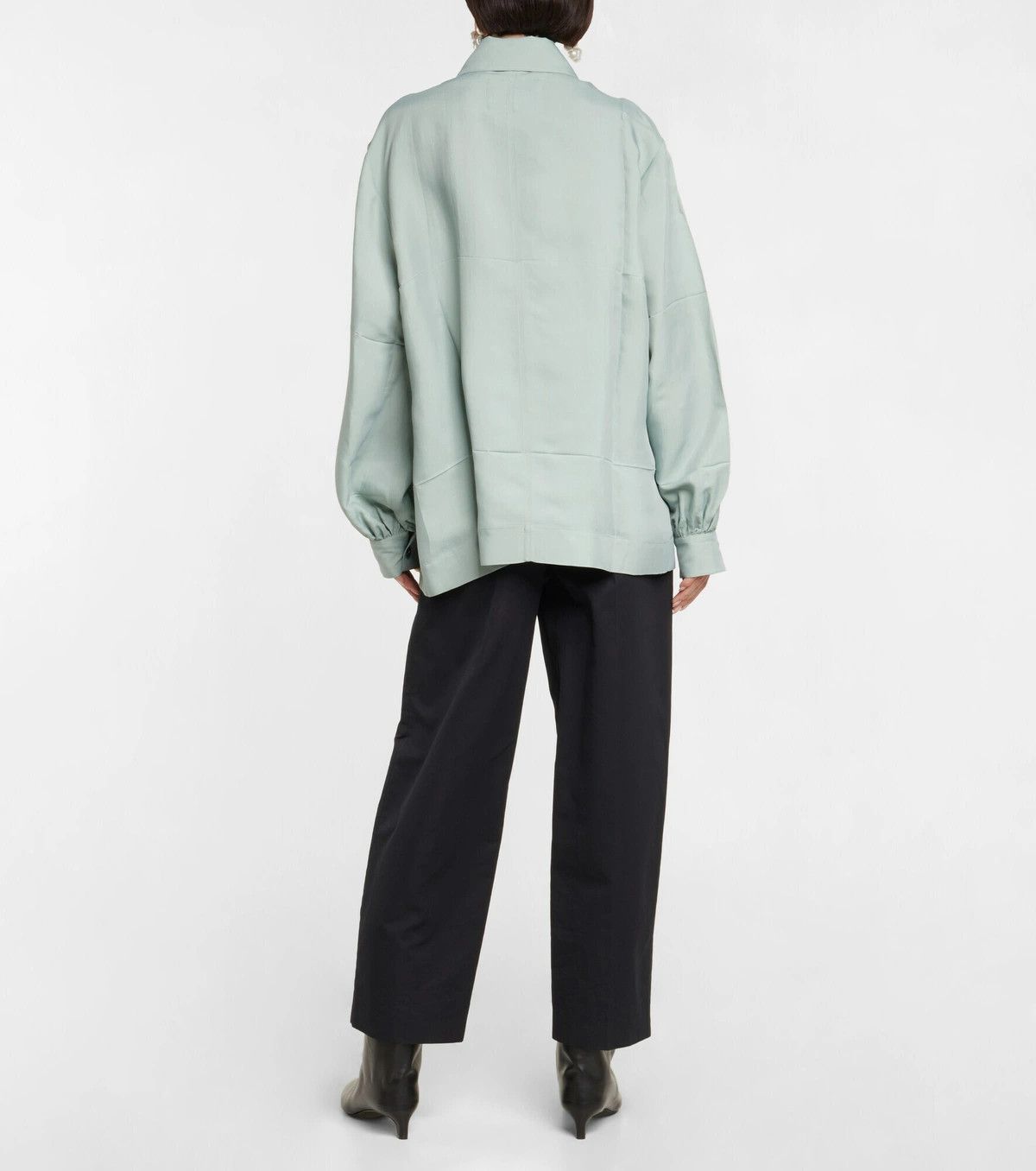Jil Sander o1y1025 Solid Color Shirt in Sage Green Size L / US 10 / IT 46 - 5 Thumbnail