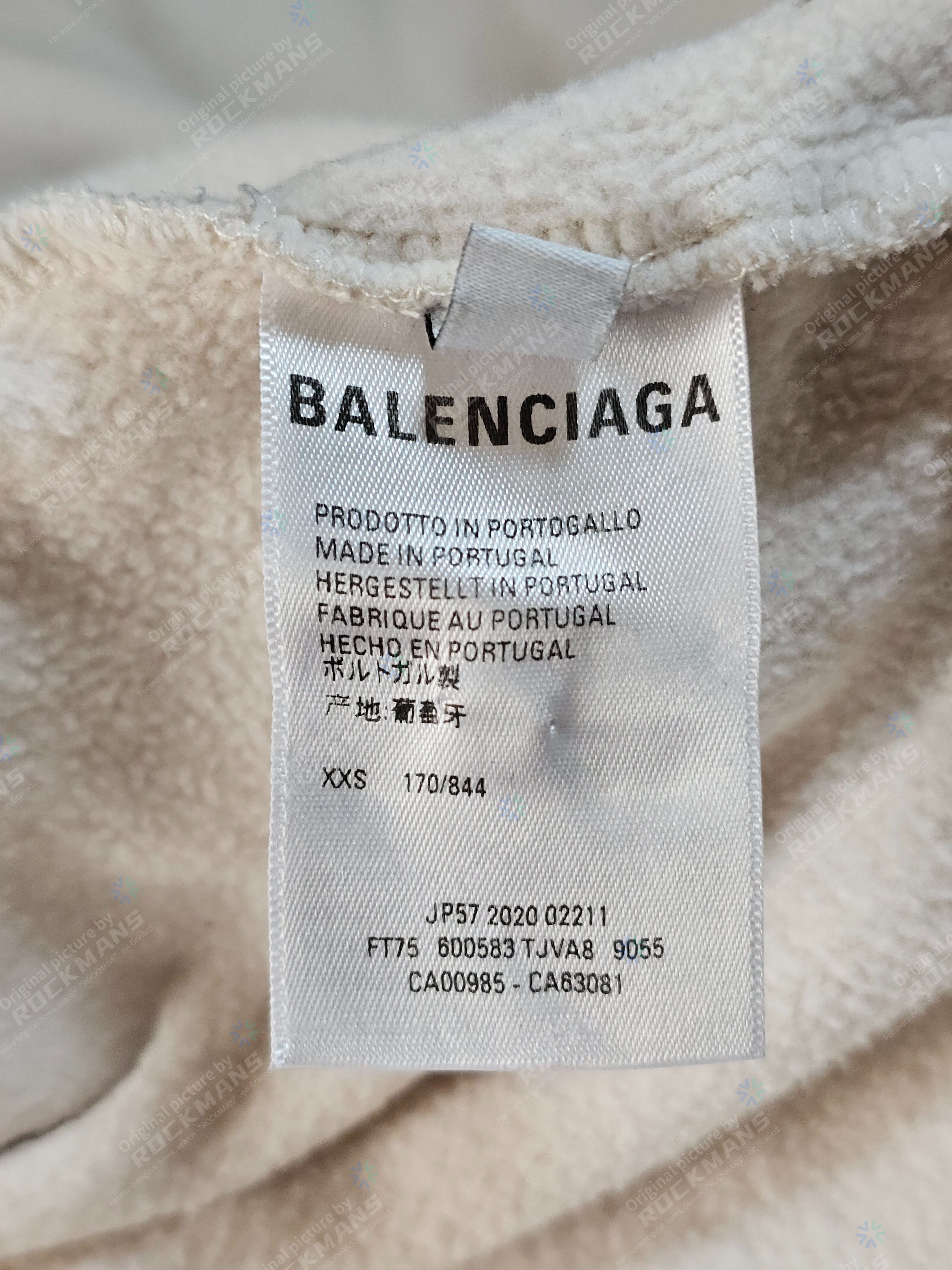 Balenciaga Balenciaga Unisex Beige Hoodie/Sweatshirts Size XXS Size XXS / US 00 / IT 34 - 8 Thumbnail