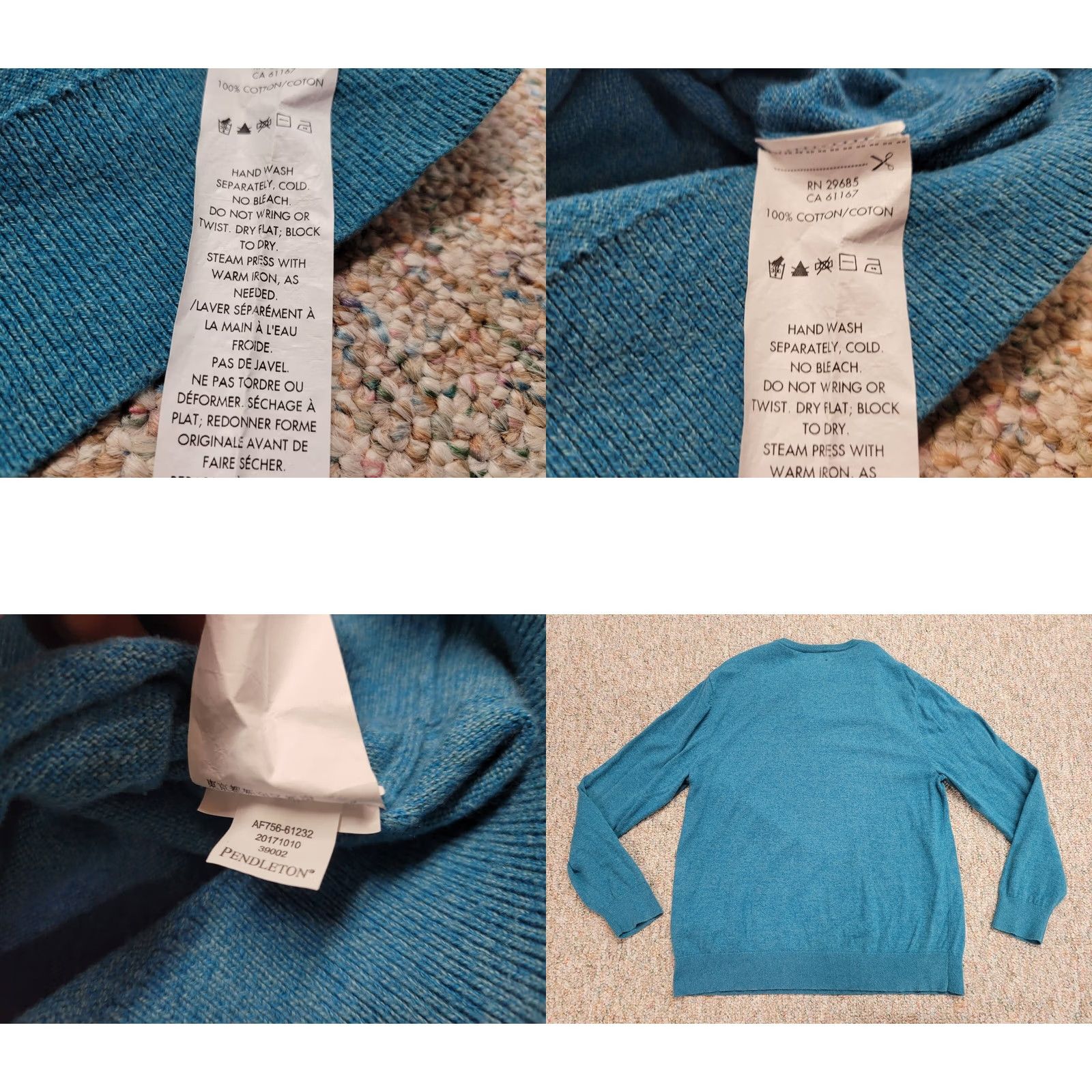 Pendleton Pendleton Sweater Mens Large Teal Knit Pullover Long Sleeve Casual Outdoor Size US L / EU 52-54 / 3 - 9 Thumbnail