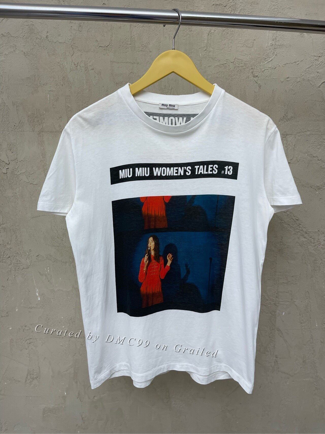Miu Miu White Graphic Short-Sleeve T-Shirt, Women's