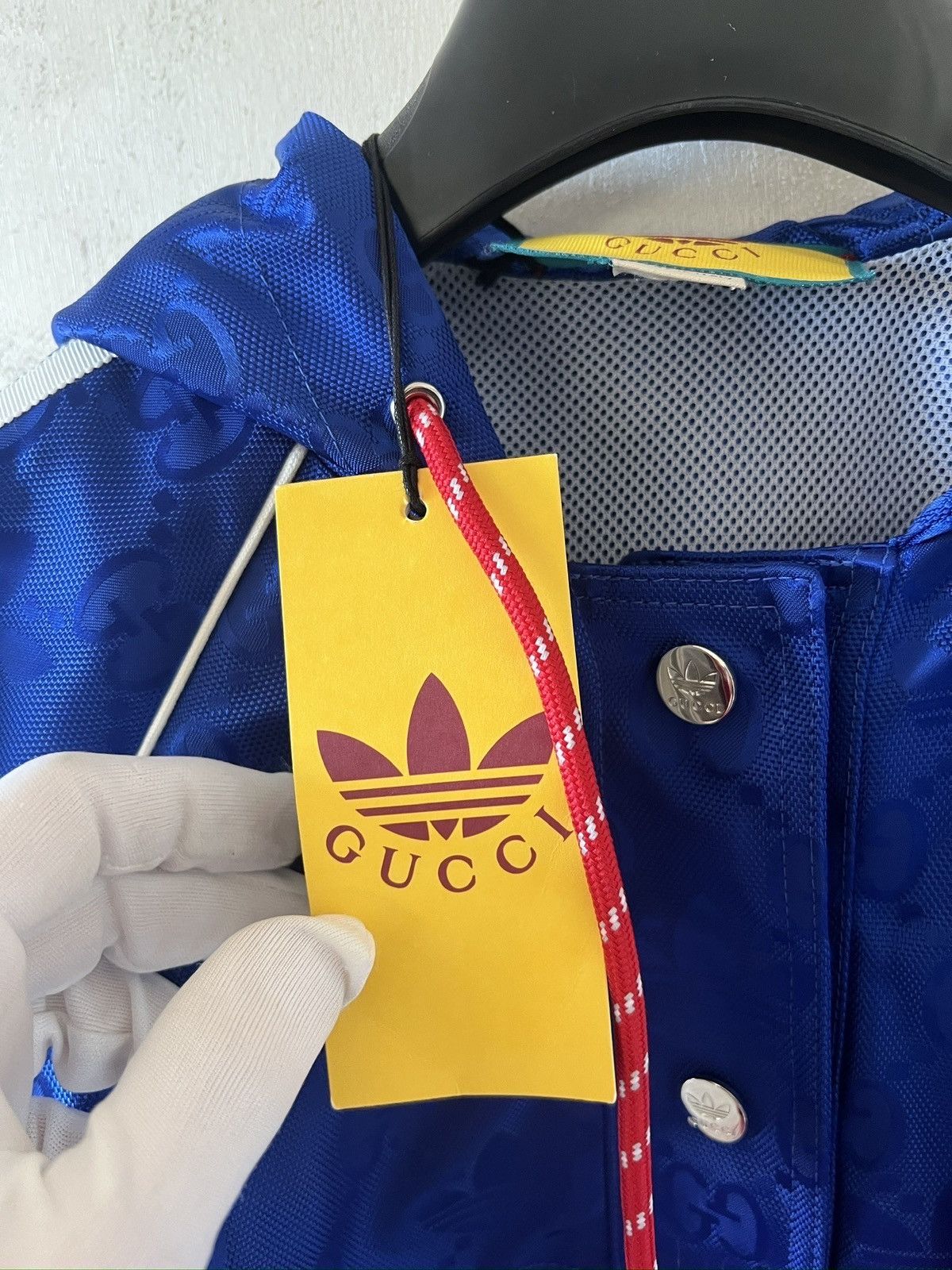 Adidas × Gucci Adidas x Gucci Blue Monogram Jacket - Iconic Collaboration Size XS / US 0-2 / IT 36-38 - 13 Thumbnail