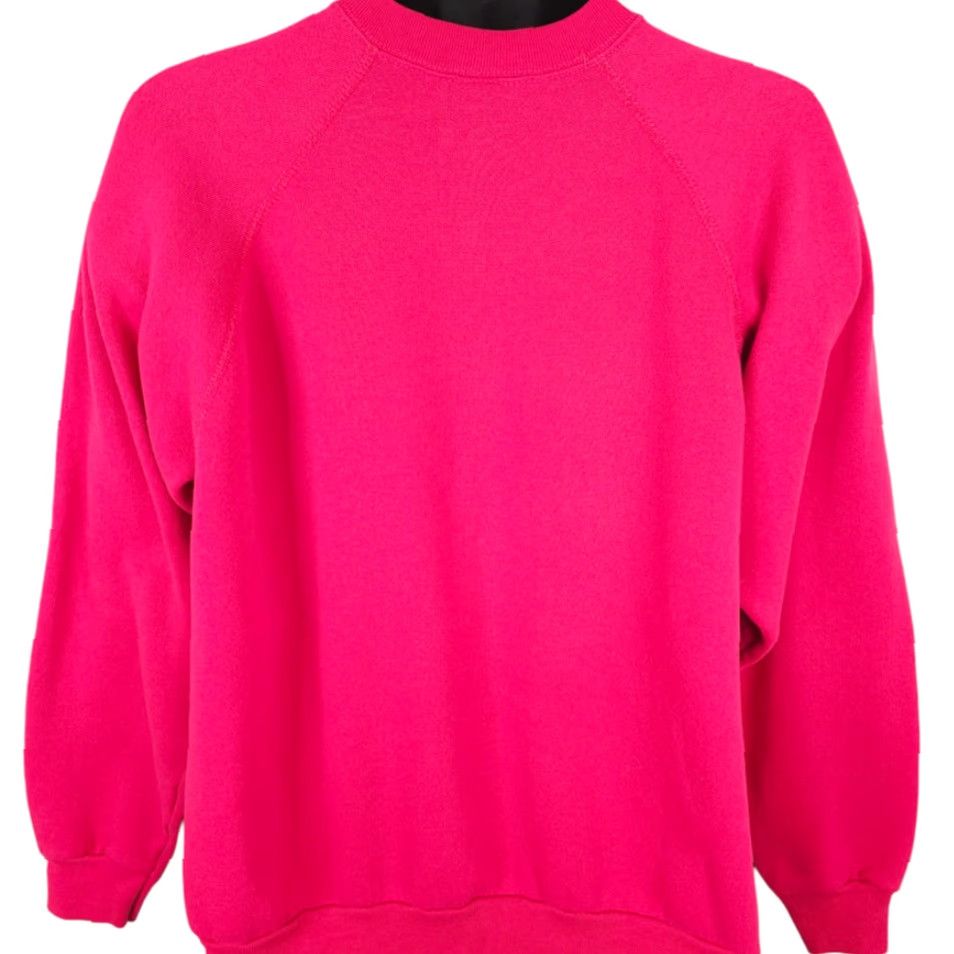 Tultex VINTAGE Tultex Sweatshirt Mens Large Pink 80s 90s Made In USA Crew Neck Long Sleeve Cotton Blend Shirt Mens Pink Tultex Sweatshirt Size US L / EU 52-54 / 3 - 4 Thumbnail
