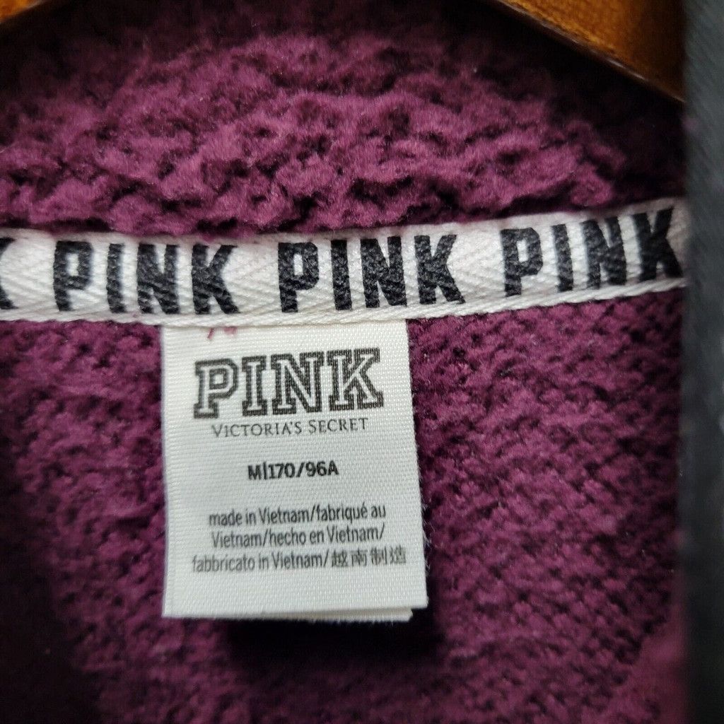 Victoria's Secret Victoria's Secret Pink Quarter Zip Sherpa Pullover Women's Size L / US 10 / IT 46 - 9 Thumbnail