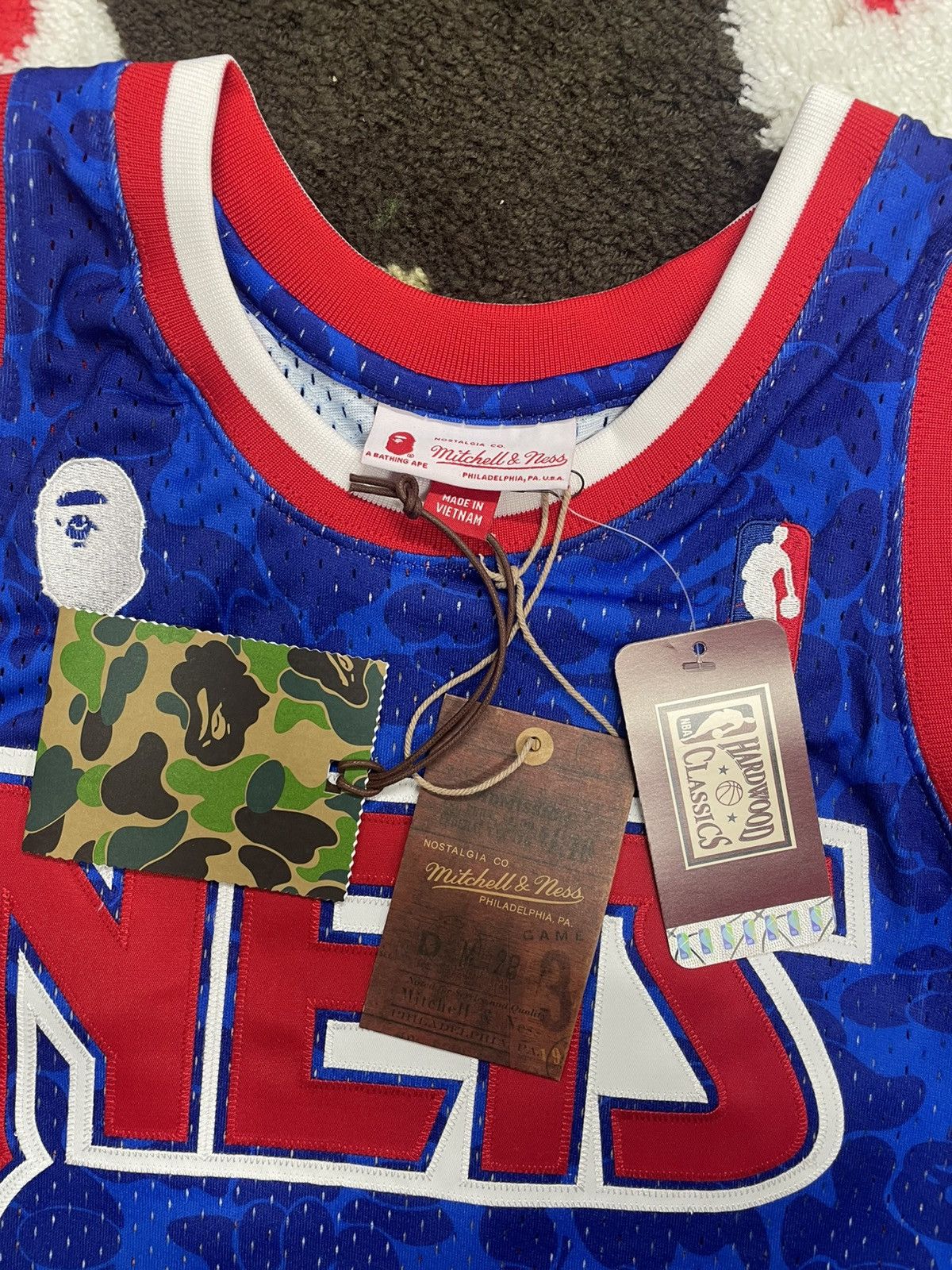 Bape × Mitchell & Ness BAPE M&N NETS JERSEY TANKTOP Size US M / EU 48-50 / 2 - 4 Thumbnail