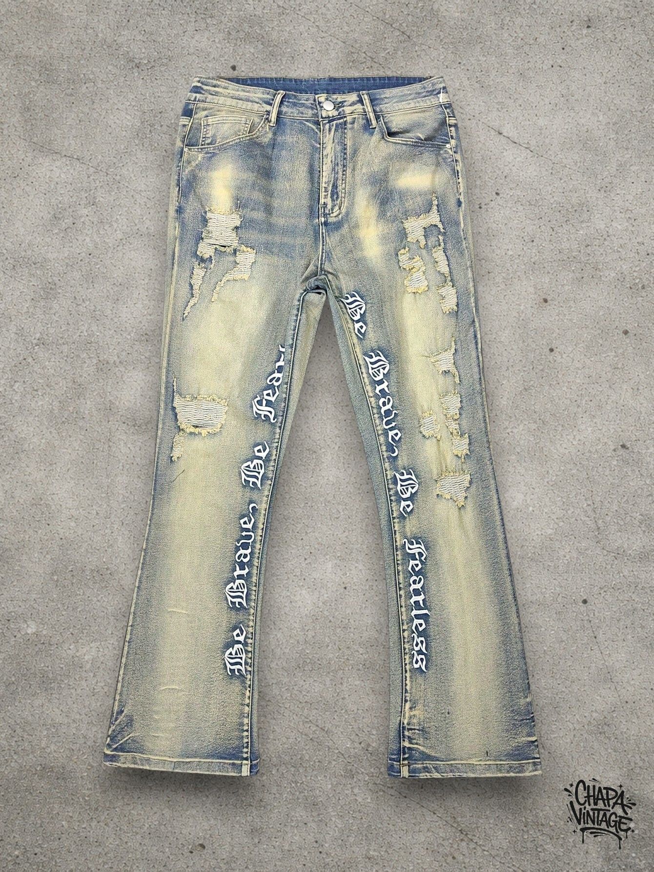 Japanese Brand Washed slim jeans Size US 34 / EU 50 - 3 Thumbnail